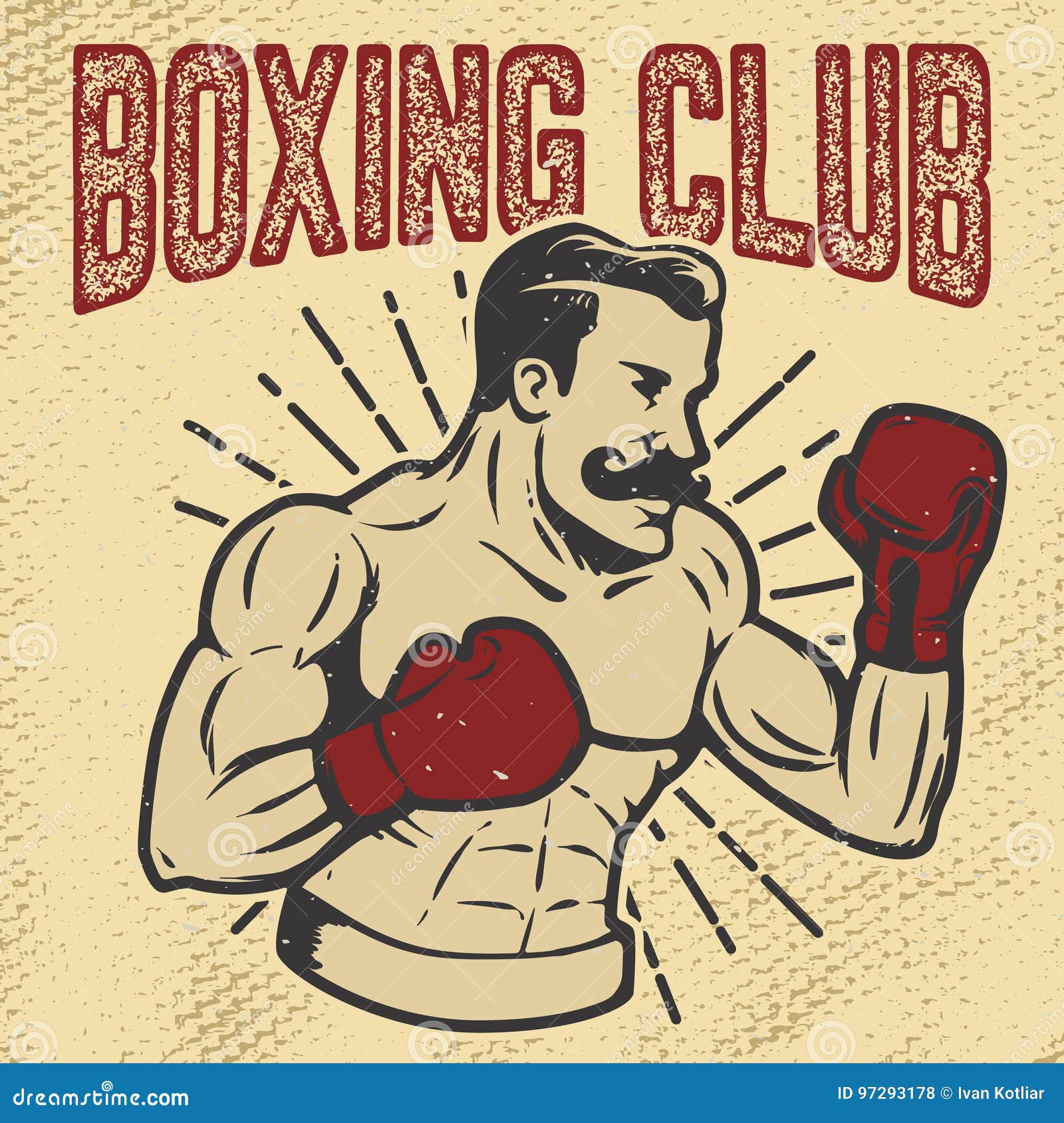 Vintage Boxing Stock Illustrations image