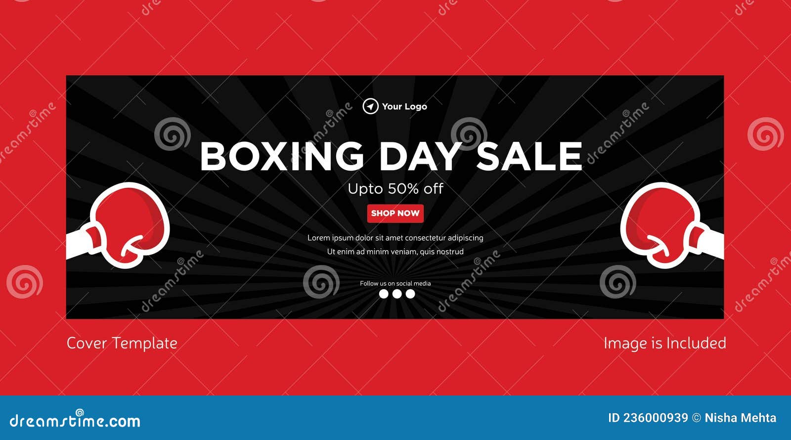 Cover Page Design of Boxing Day Sale Stock Vector Illustration of