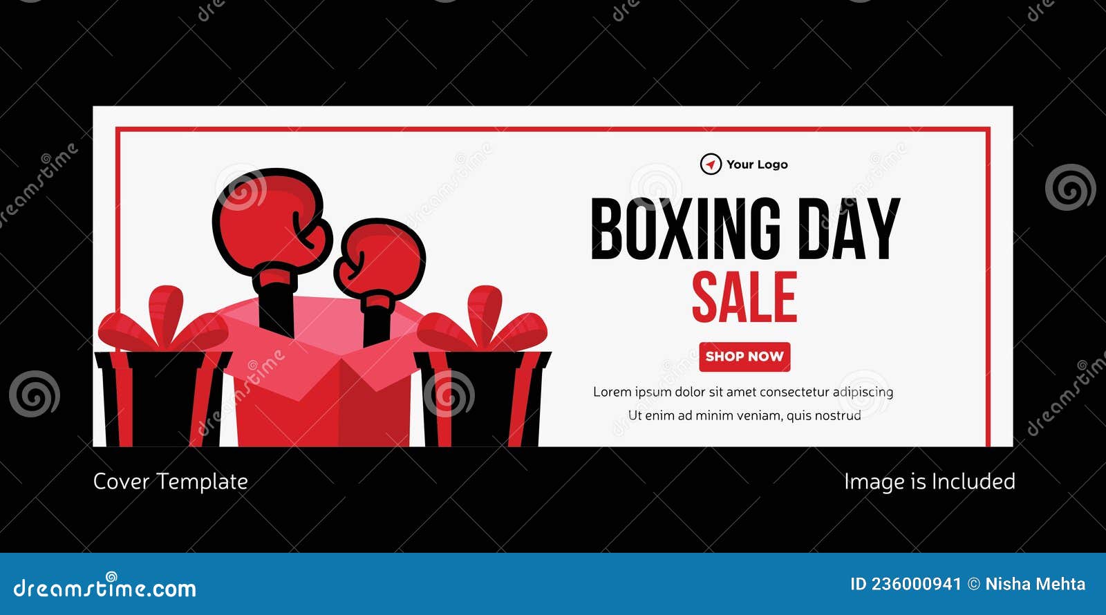 Cover Page Design of Boxing Day Sale Stock Vector Illustration of