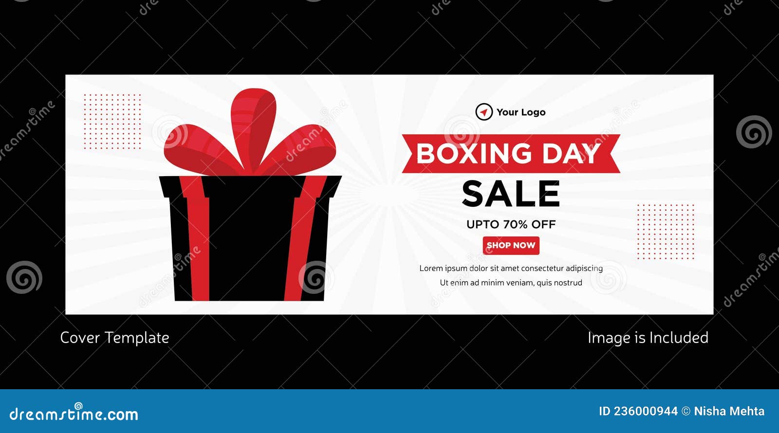Cover Page Design of Boxing Day Sale Stock Vector Illustration of