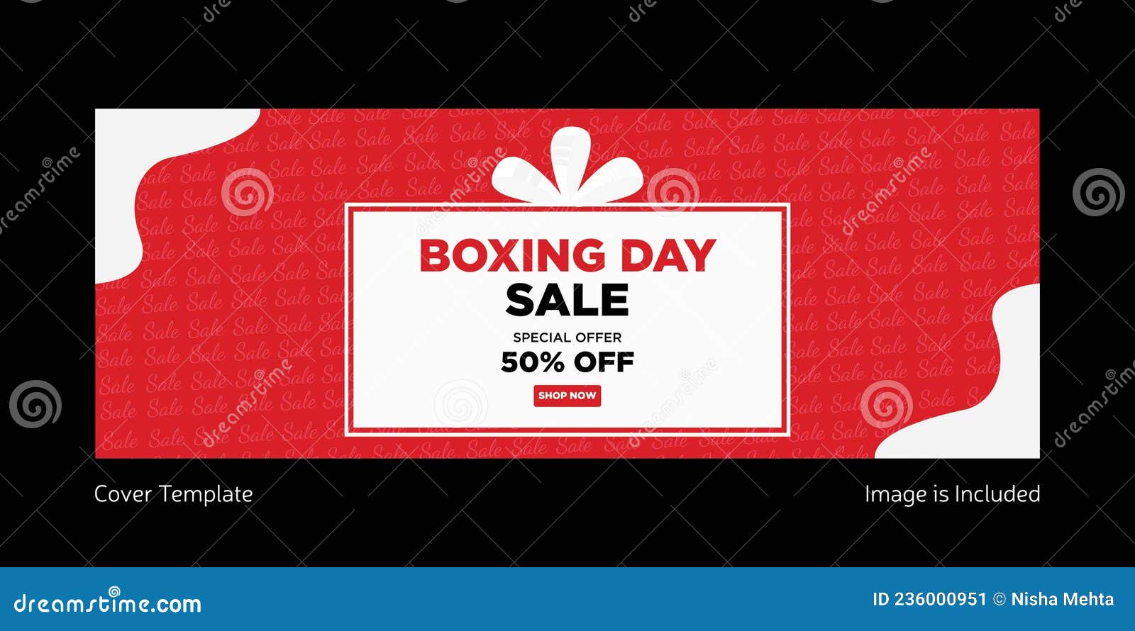 Cover Page Design of Boxing Day Sale Stock Vector Illustration of