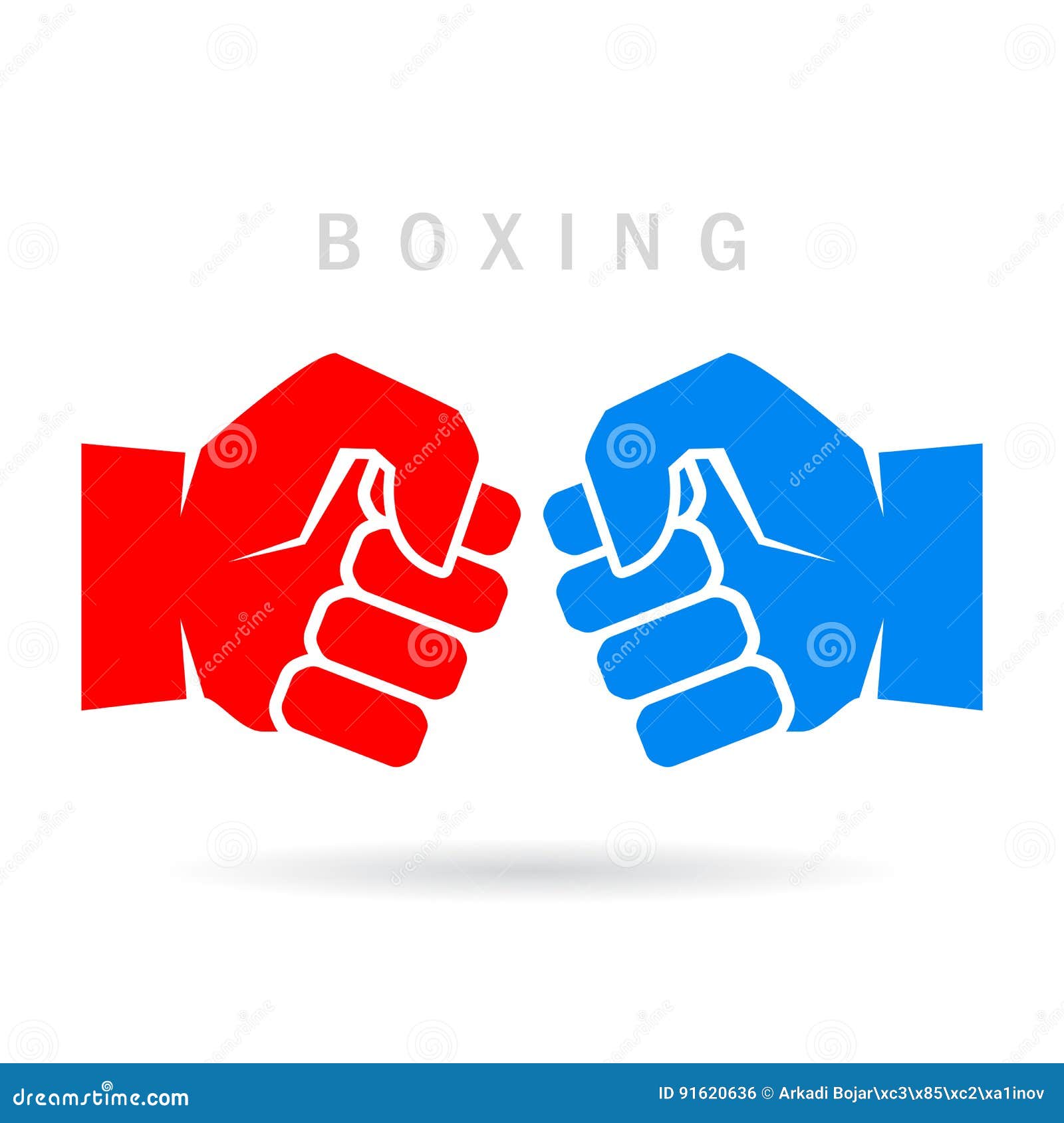 Boxing fist vector icon stock vector. Illustration of boxing - 91620636