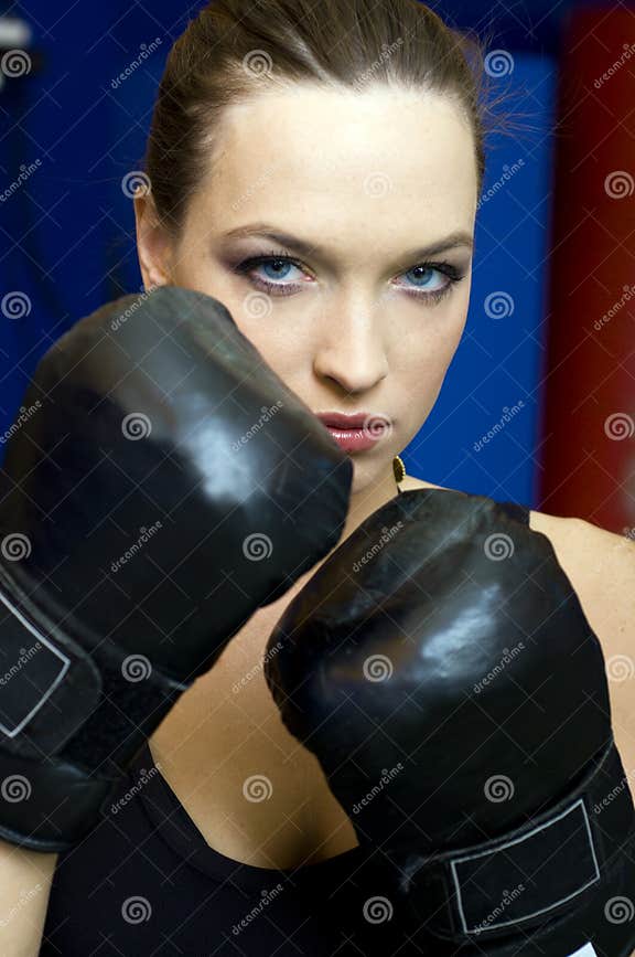 Boxing girl stock photo. Image of body, aggression, adult 9224424
