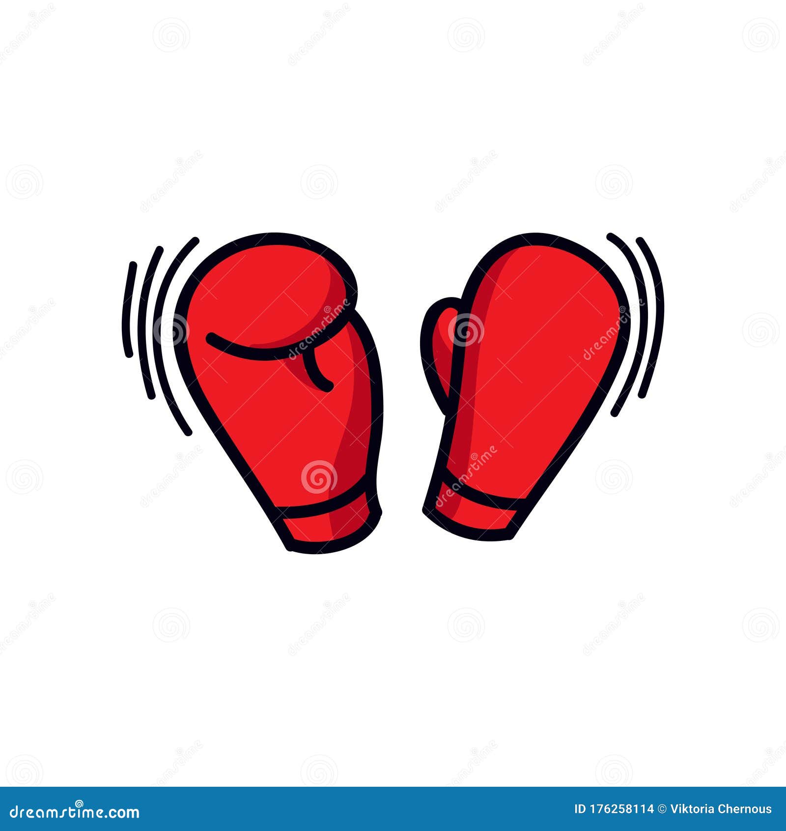 Boxing Glove Doodle Icon, Vector Illustration Stock Illustration