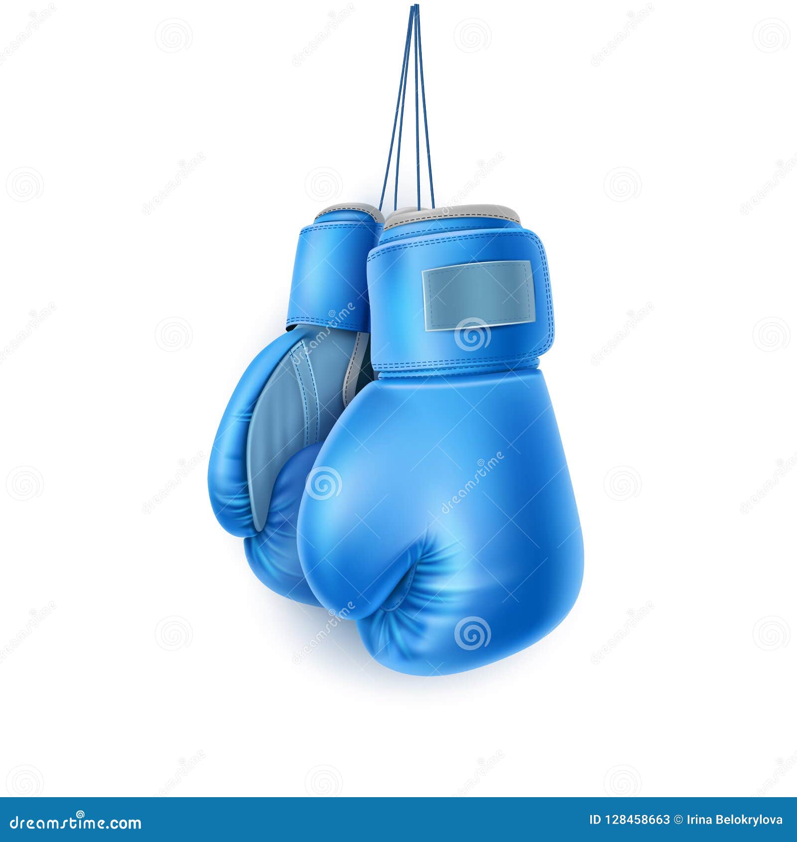 Download Vector Blue Pair Of Boxing Glove On Lace Realistic Stock Vector Illustration Of Fitness Clip 128458663