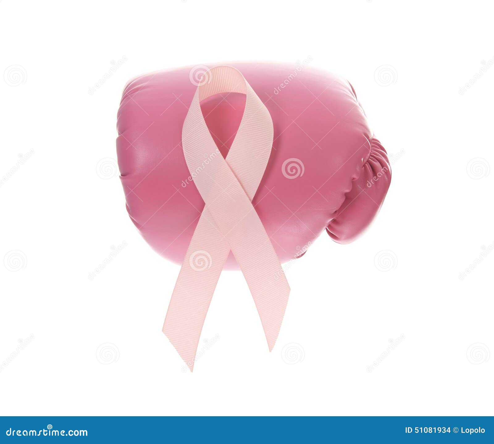 A Boxing Glove Make Pink Ribbon For Breast Cancer Stock ...
