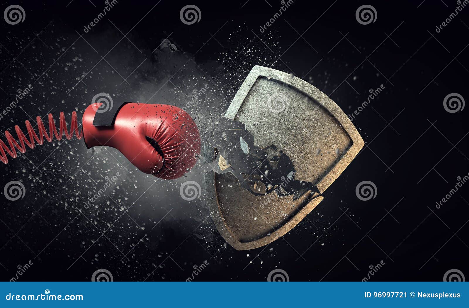 Boxing Glove Surprise . Mixed Media Stock Image Image of knockout