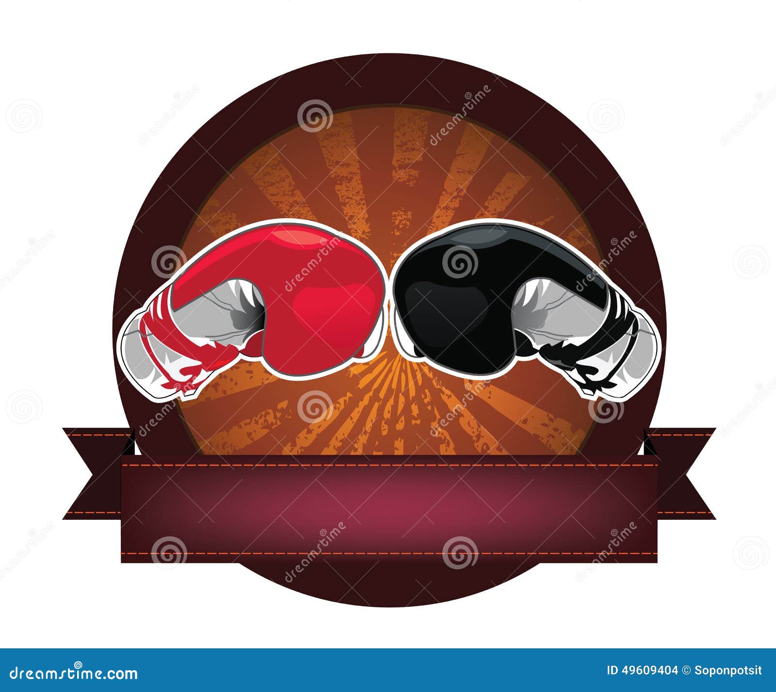 Boxing Gloves banner stock vector. Illustration of defense 49609404