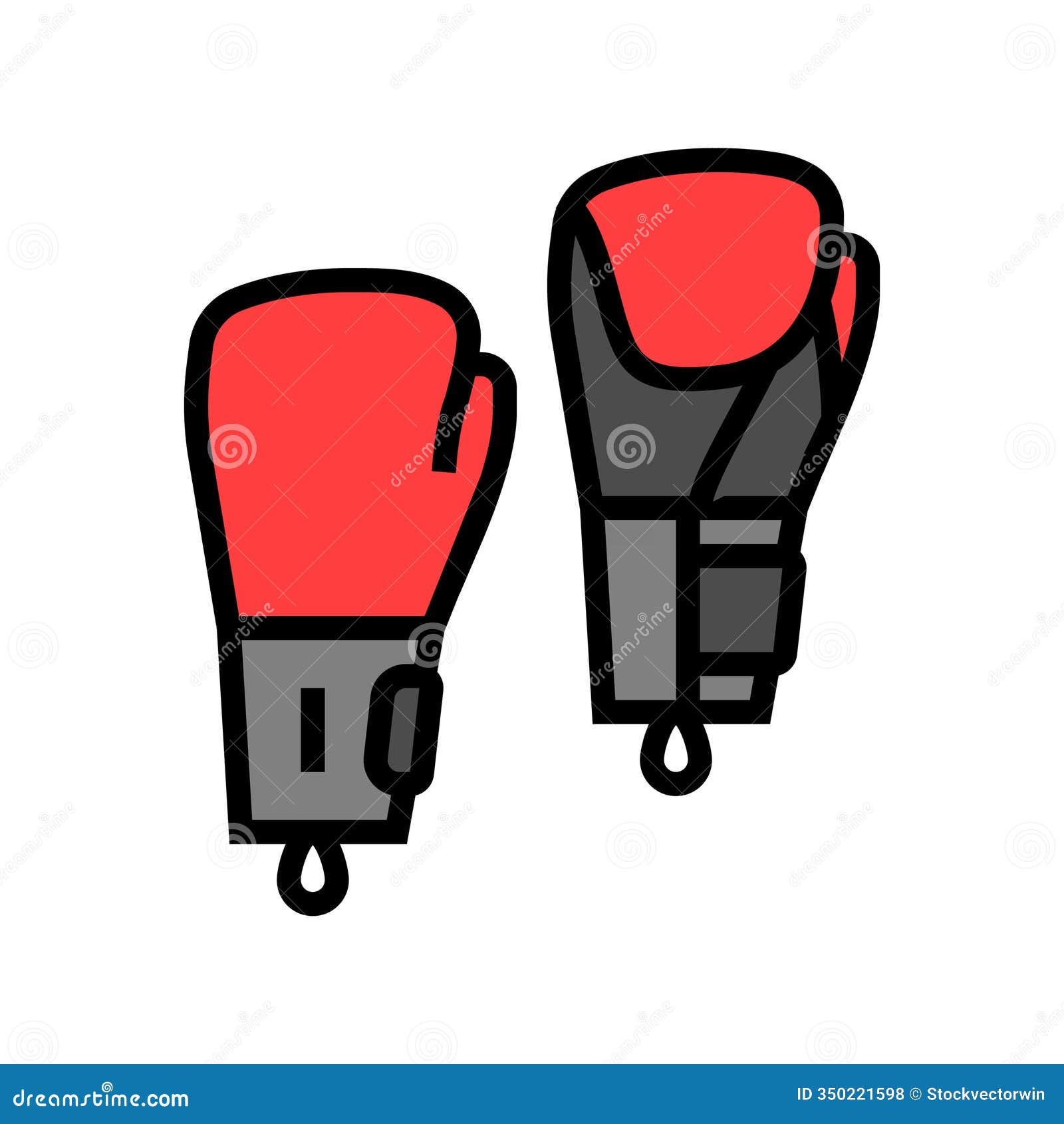 boxing gloves fitness tool color icon  