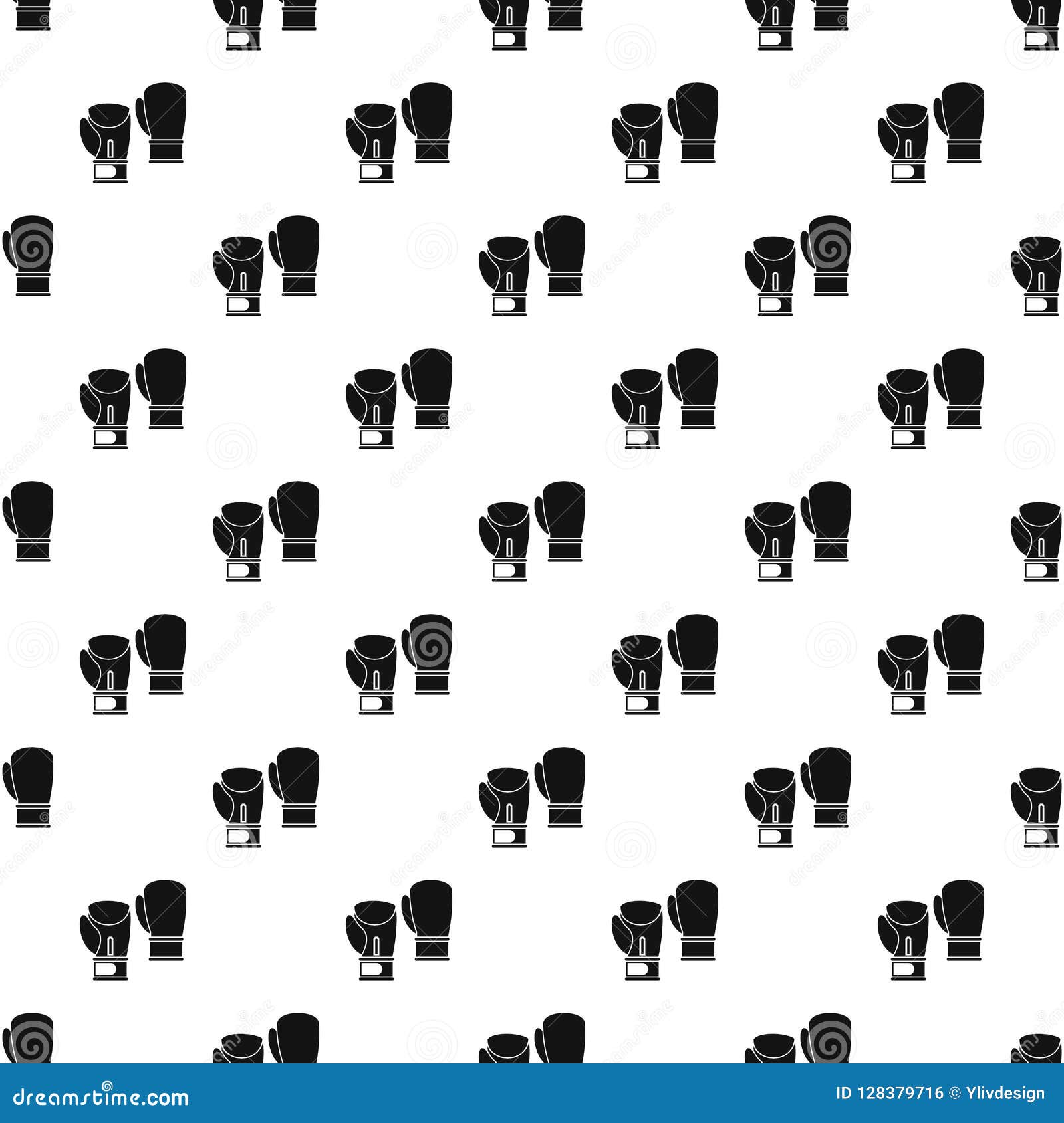 Boxing Gloves Pattern, Simple Style Stock Illustration Illustration