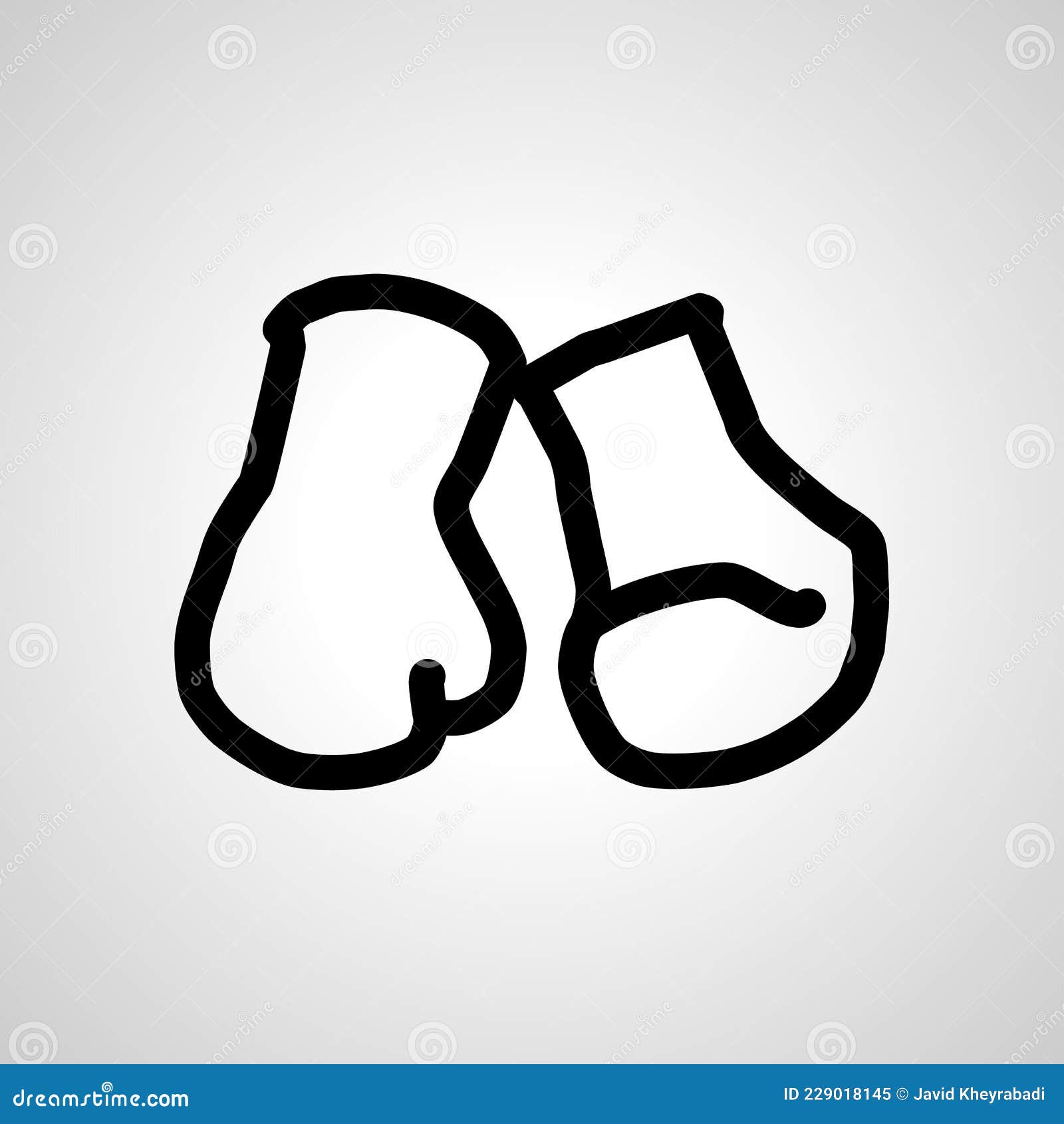 Boxing Gloves Line Icon. Boxing Gloves Linear Outline Icon Stock Vector