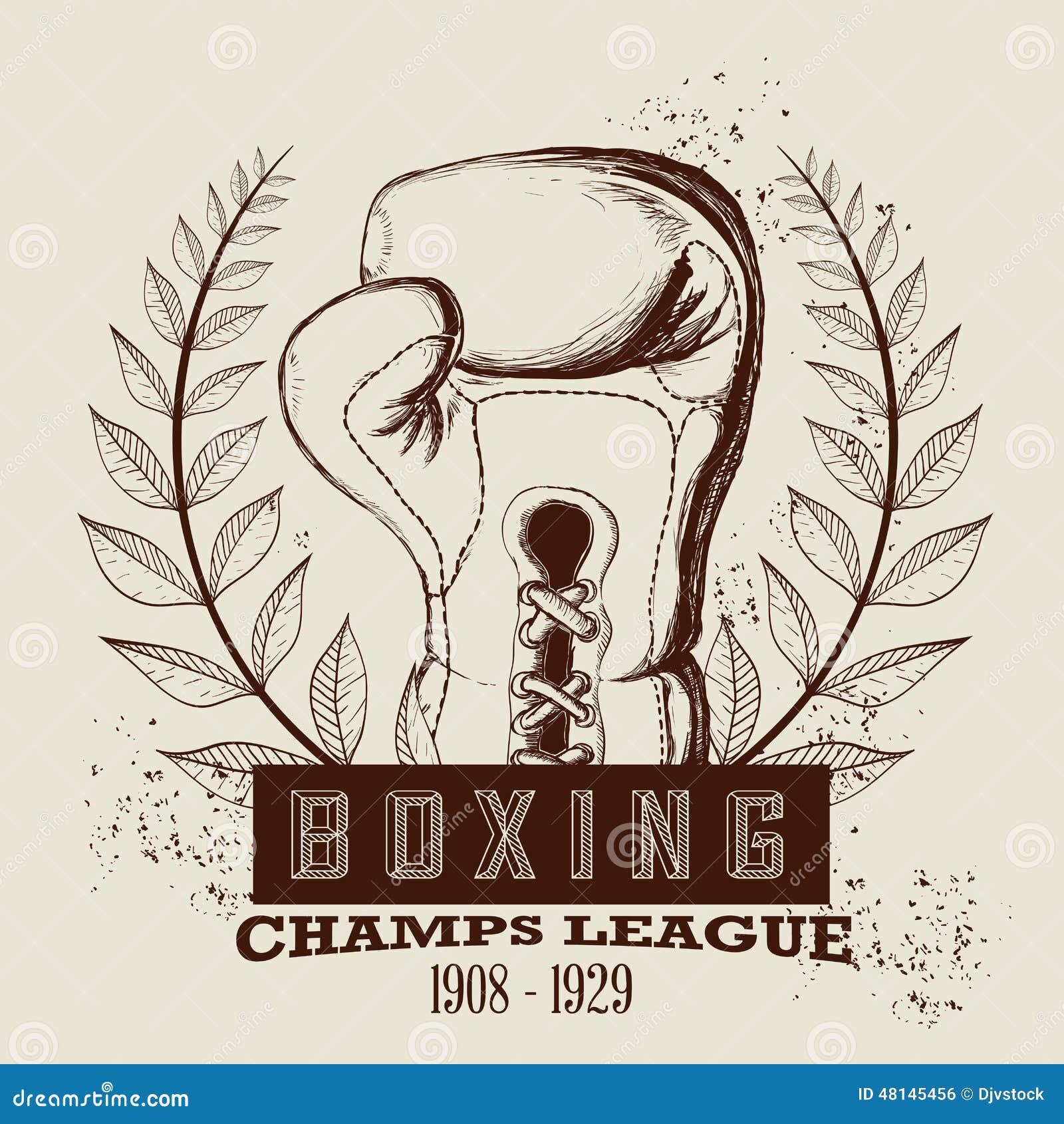 Boxing Label Design Vector Illustration Eps10 Graphic Stock Vector