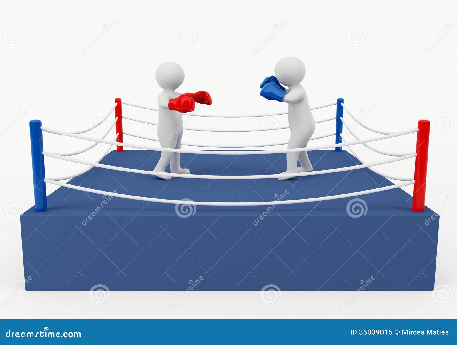 Boxing match stock illustration