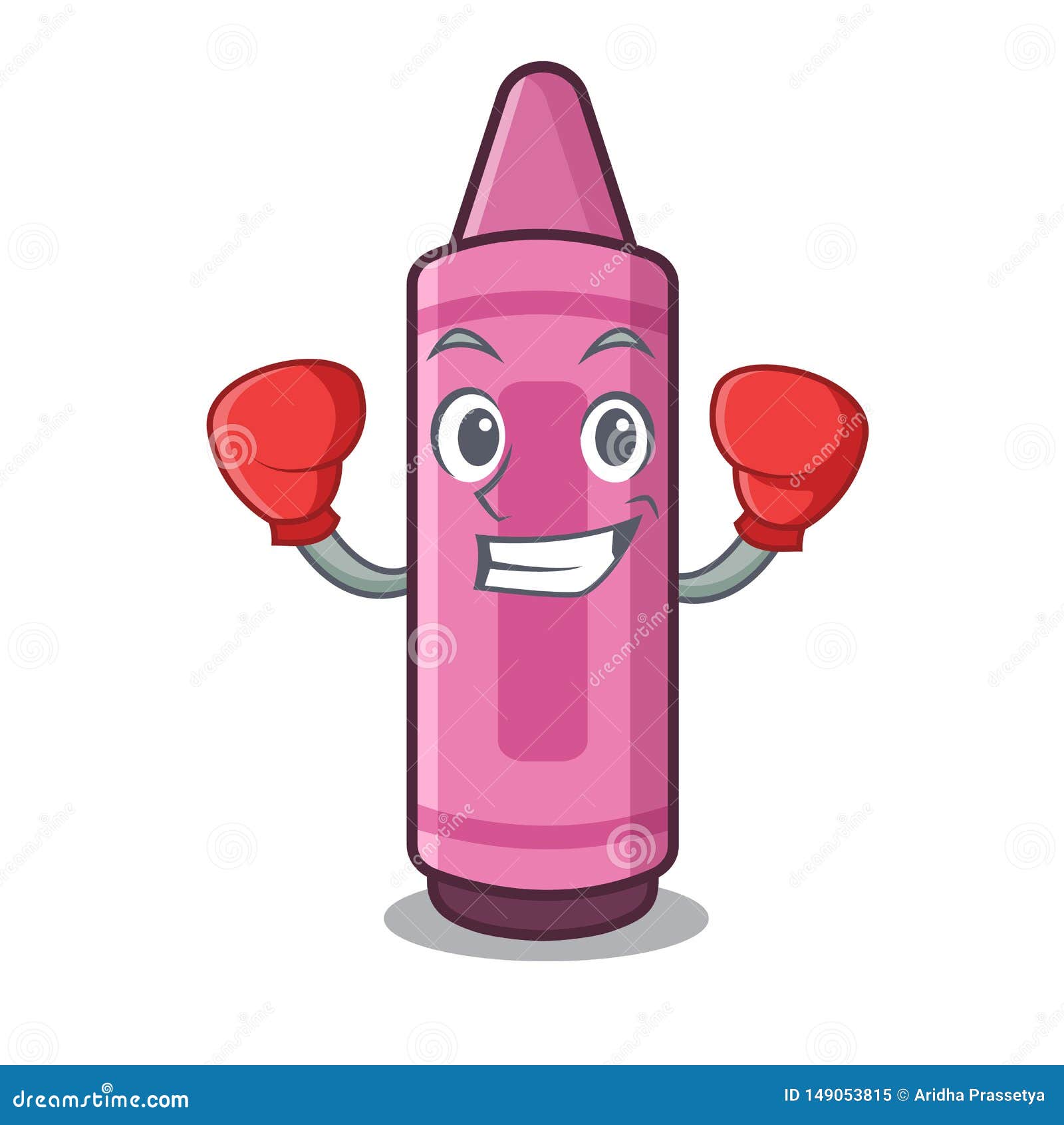 Pink Crayon Background Concept Vector Illustration