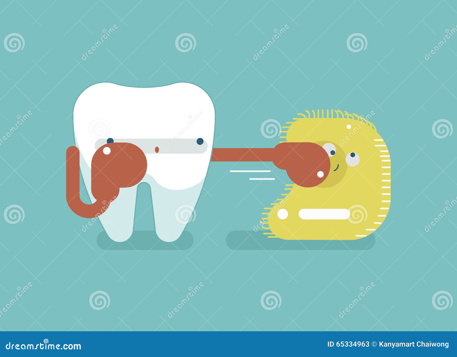 Boxing for Protect Tooth ,dental Concept Stock Vector Illustration of