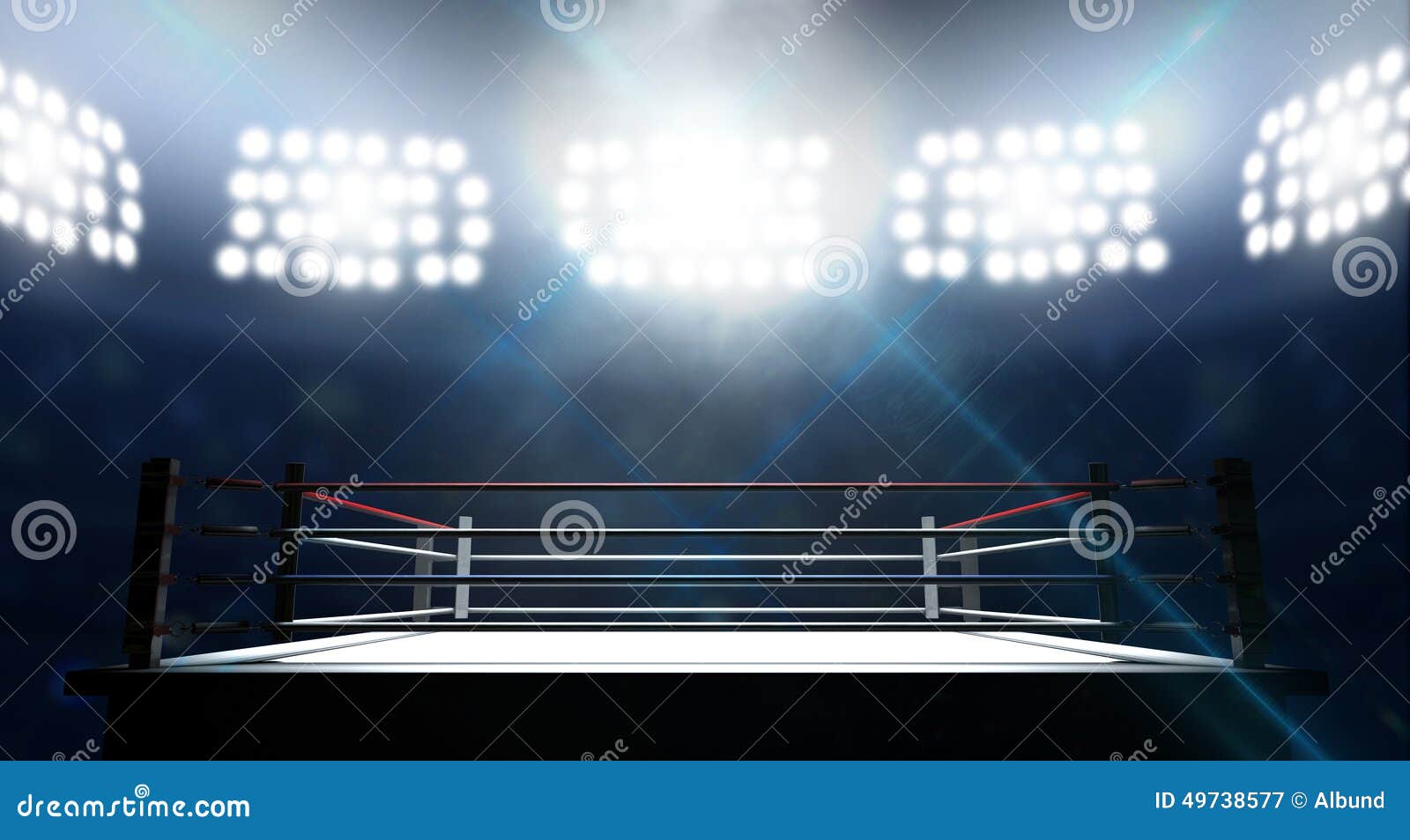 boxing ring in arena
