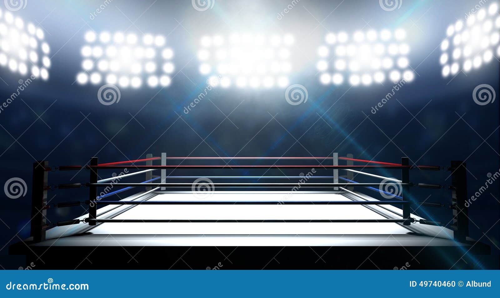 boxing ring in arena