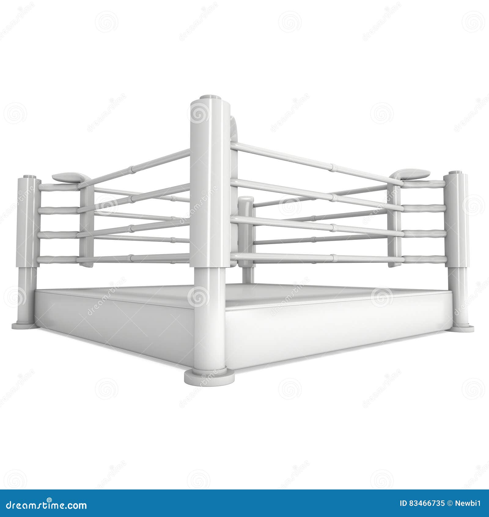 Boxing Ring. High Resolution 3d Render. Stock Illustration