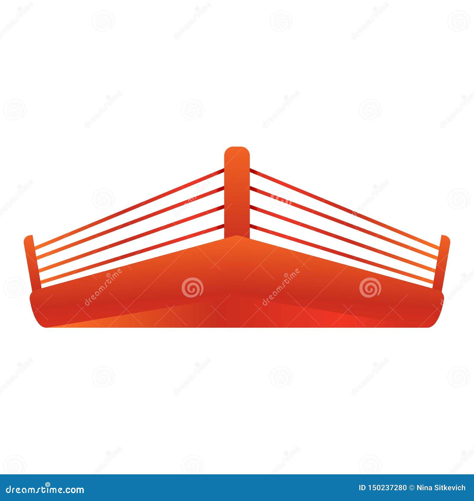 Boxing Ring Icon, Cartoon Style Stock Vector - Illustration of power, arena:  150237280
