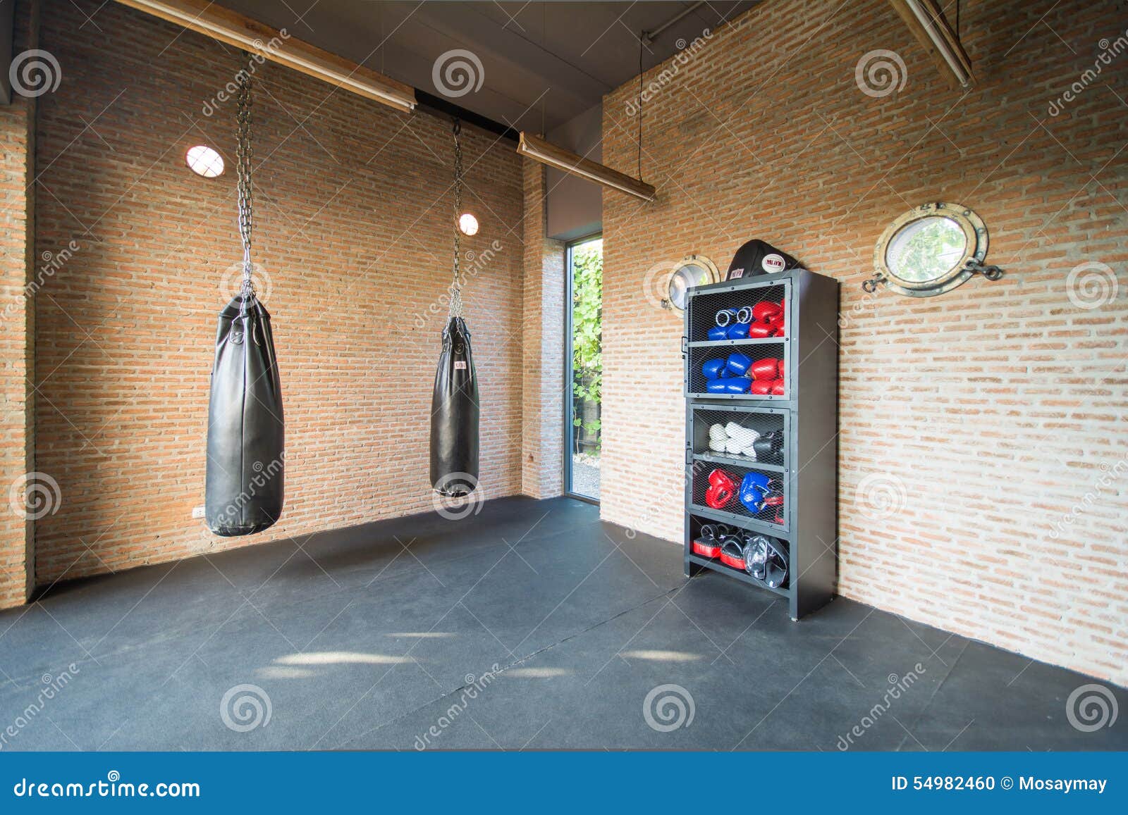 Boxing Room Mini Gym for Exercise Stock Photo Image of exercise