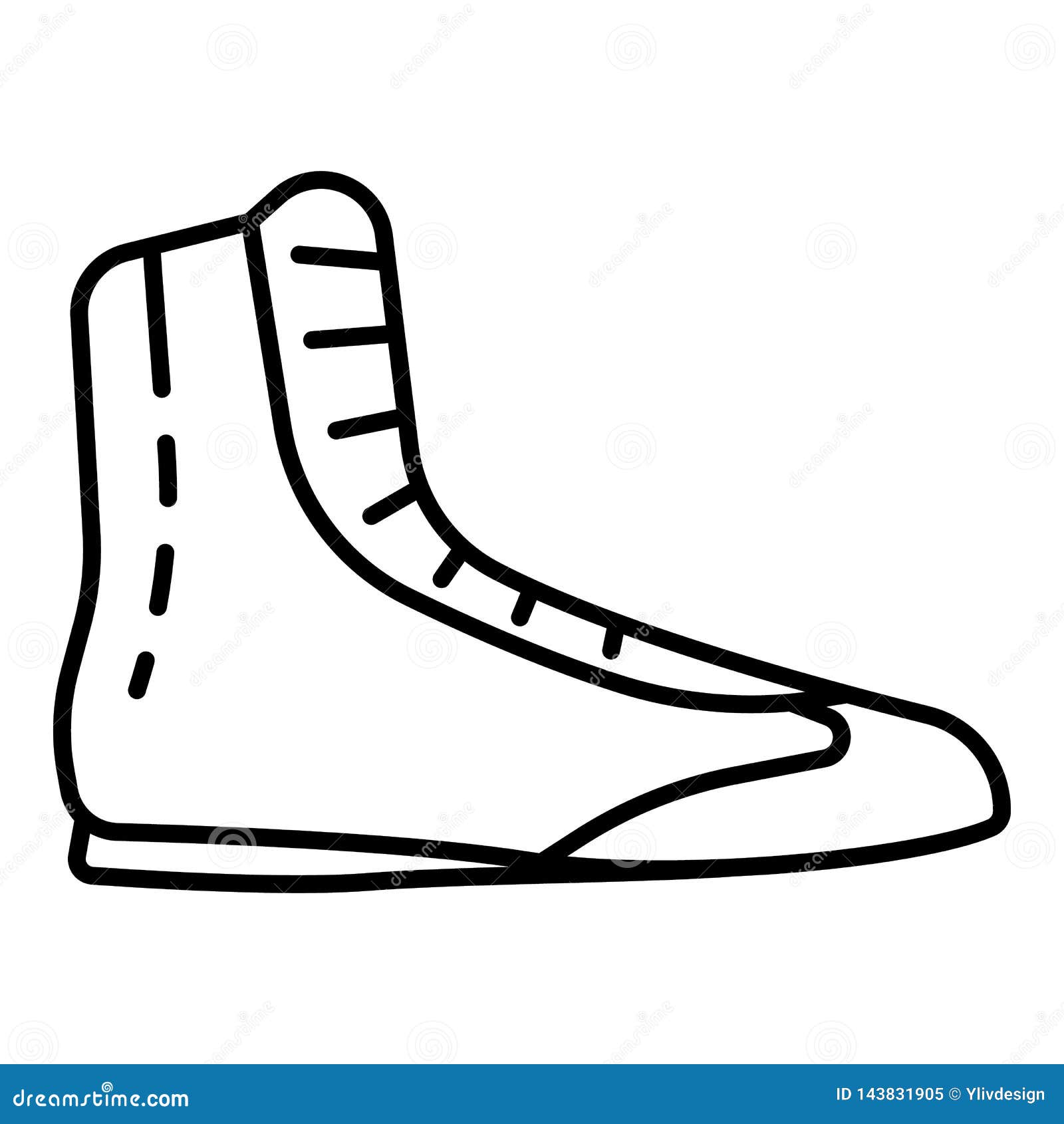 Boxing Shoe Icon, Outline Style Stock Vector - Illustration of ...