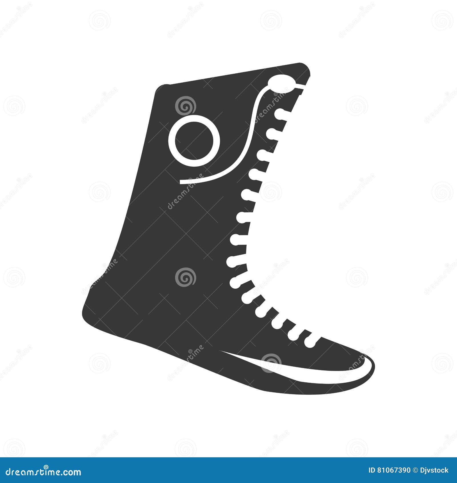 Boxing Shoes Equipment Isolated Icon Stock Vector - Illustration of ...