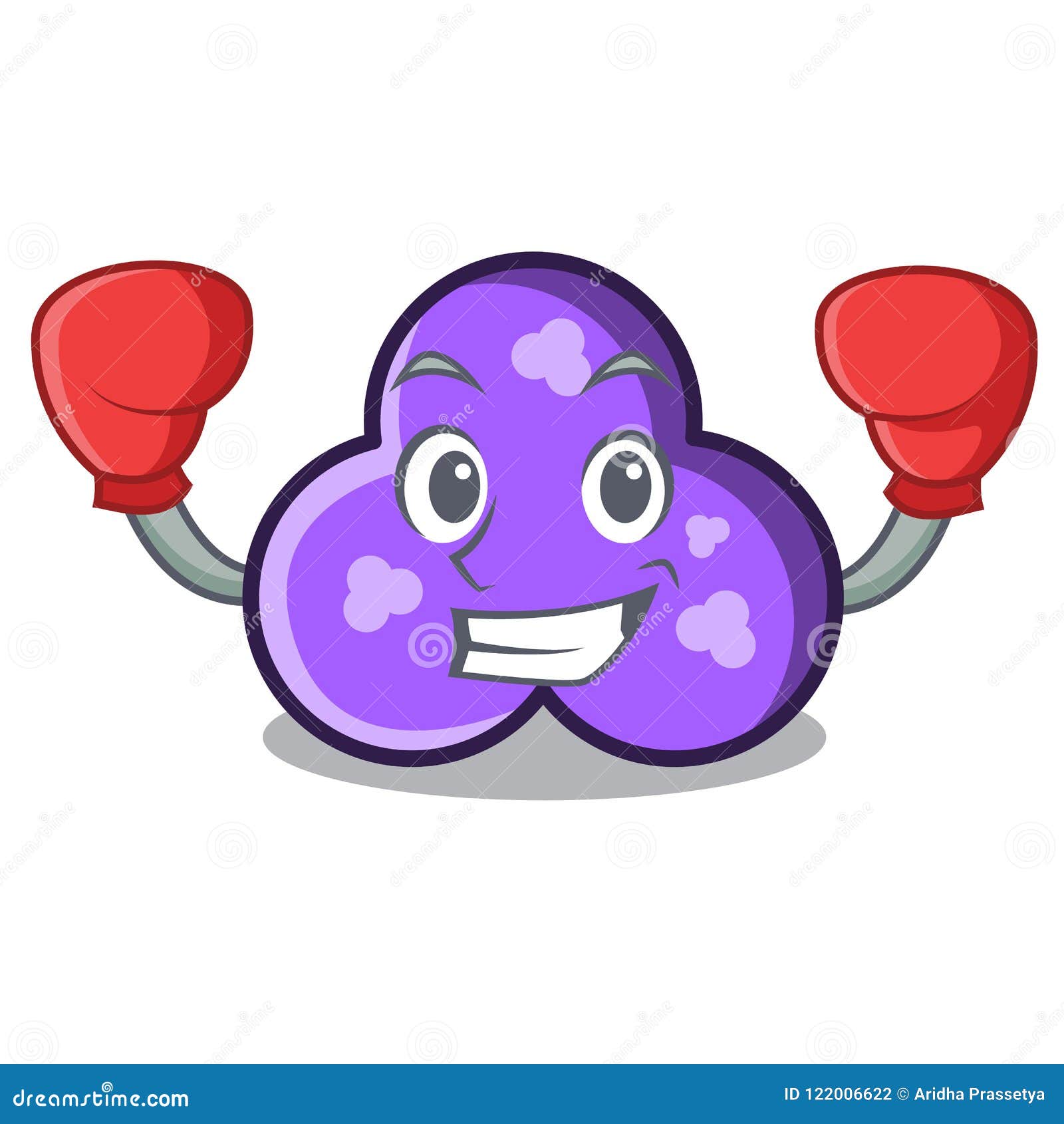 boxing trefoil character cartoon style