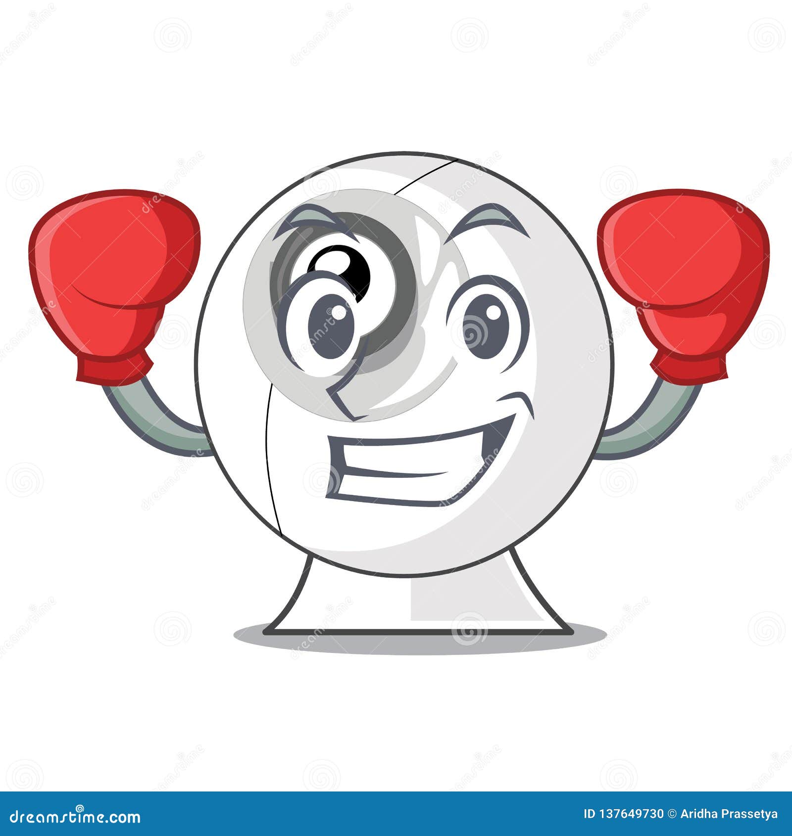 Boxing Webcam in the Shape of Mascot Stock Vector Illustration of