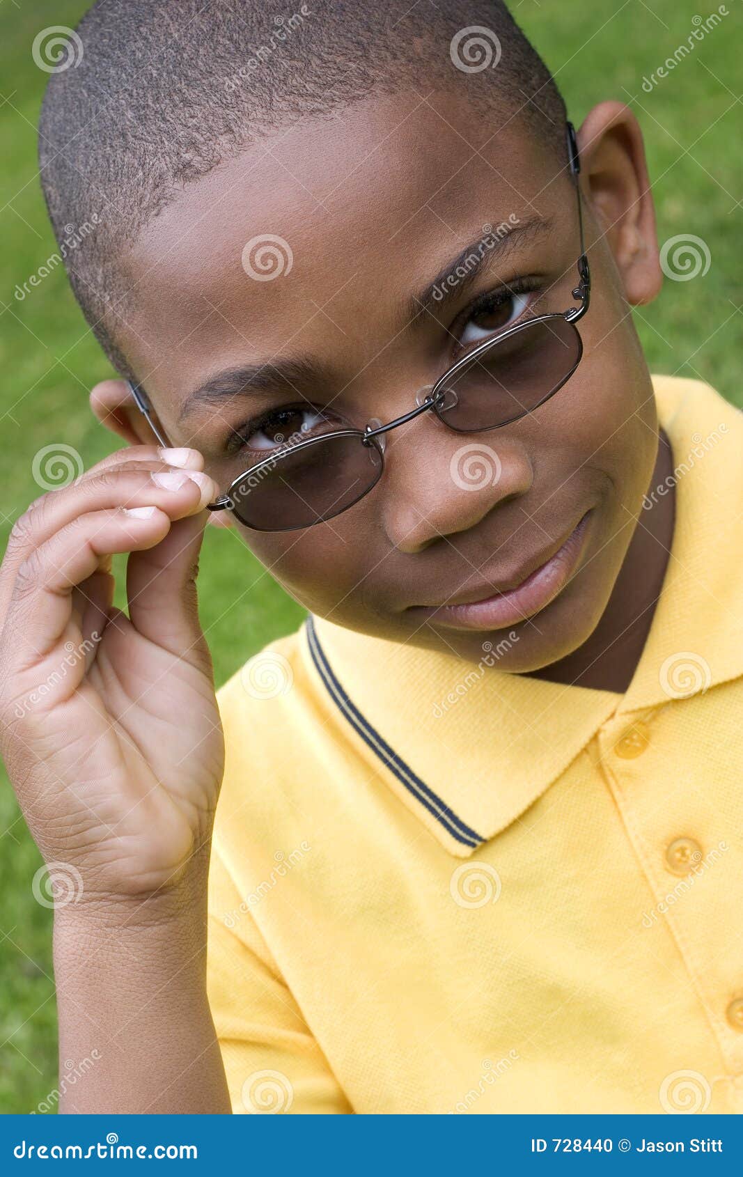 Boy stock photo. Image of face, glasses, black, children 728440