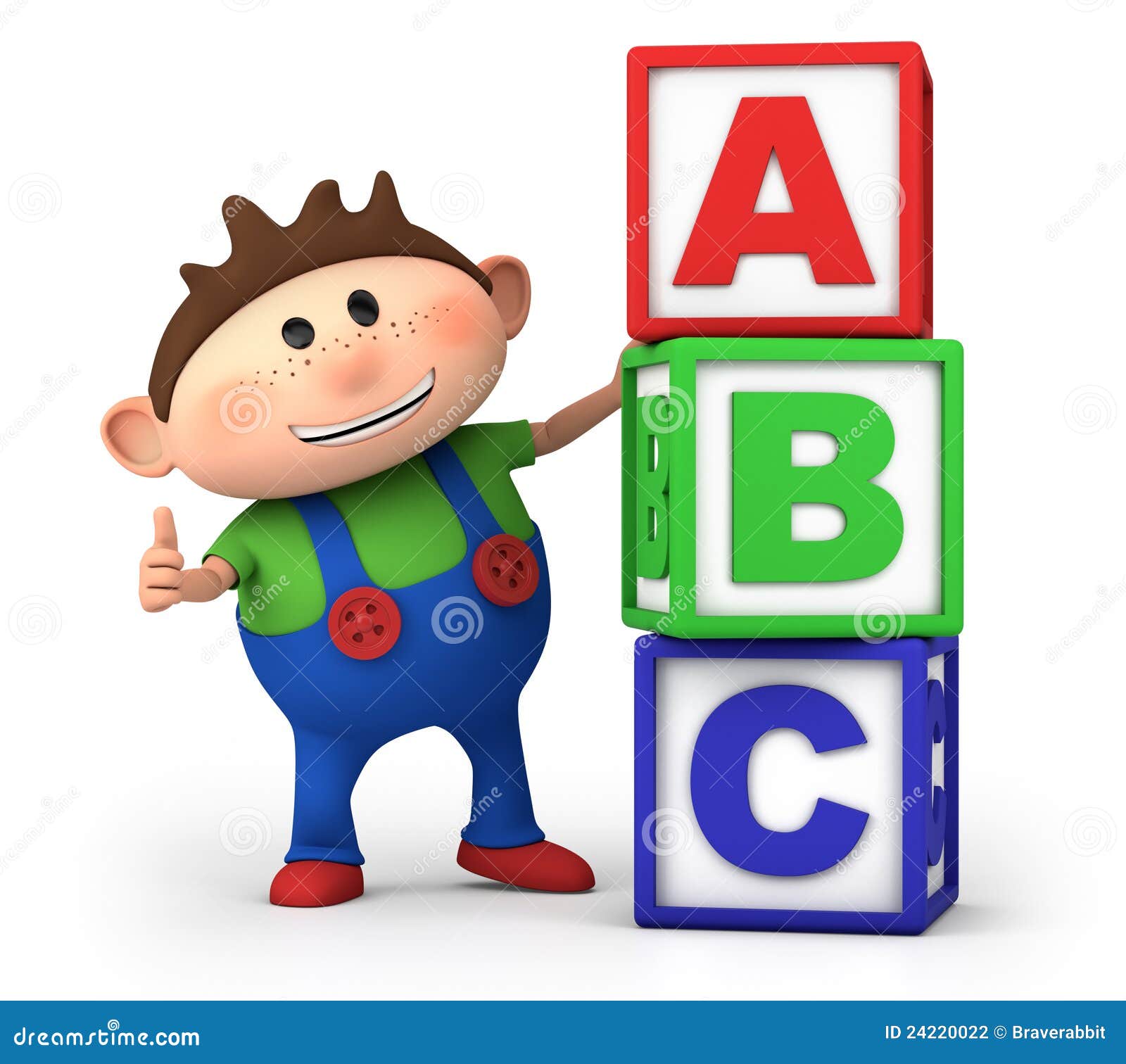 boy with abc blocks