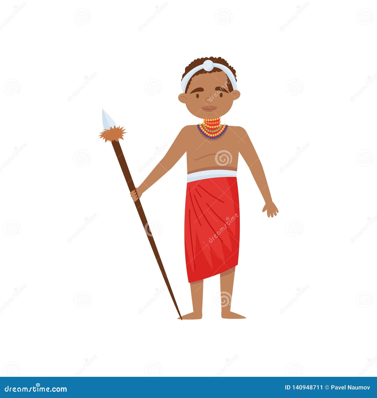 Boy in African Traditional Tribal Clothing Holding Spear in Hand. Cartoon Character. Flat Vector Illustration Stock Vector - Illustration of colorful, graphic: 140948711 Boy in African Traditional Tribal Clothing Holding Spear in Hand. Cartoon Character. Flat Vector Illustration Stock Vector - Illustration of colorful, graphic: 140948711