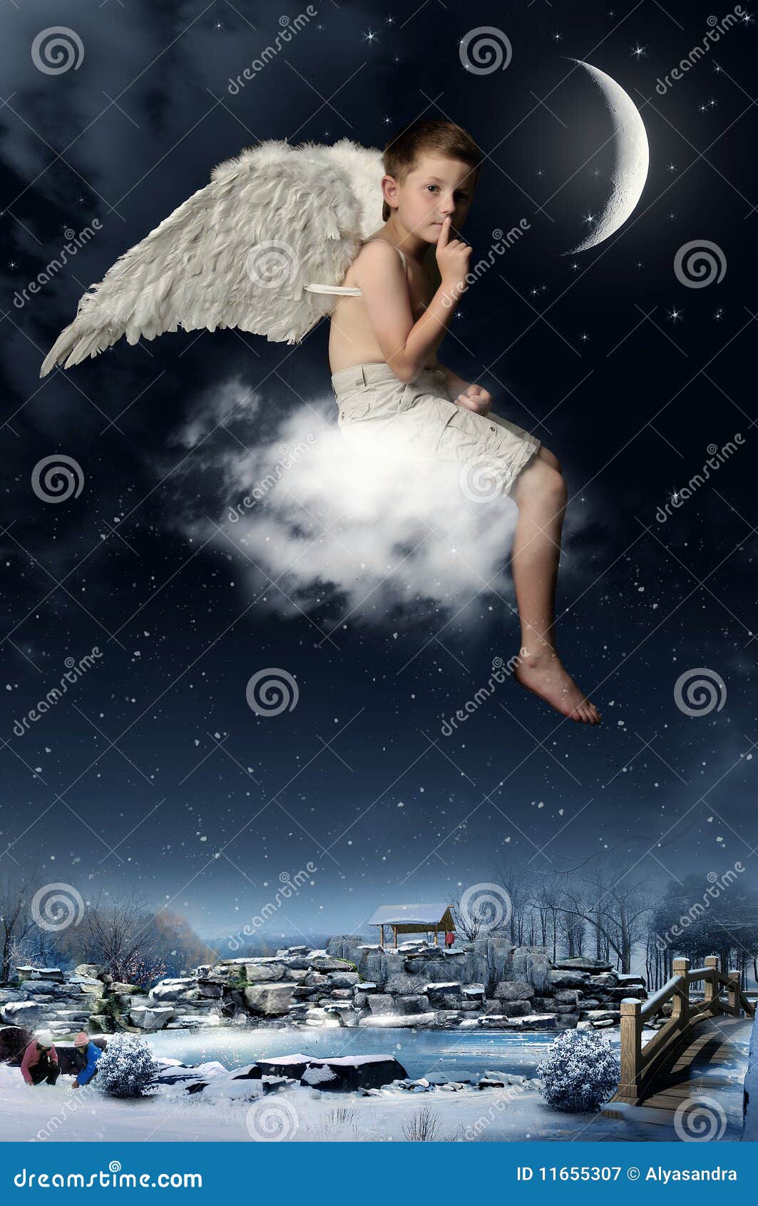 The Boy-angel Royalty Free Stock Photography - Image: 11655307