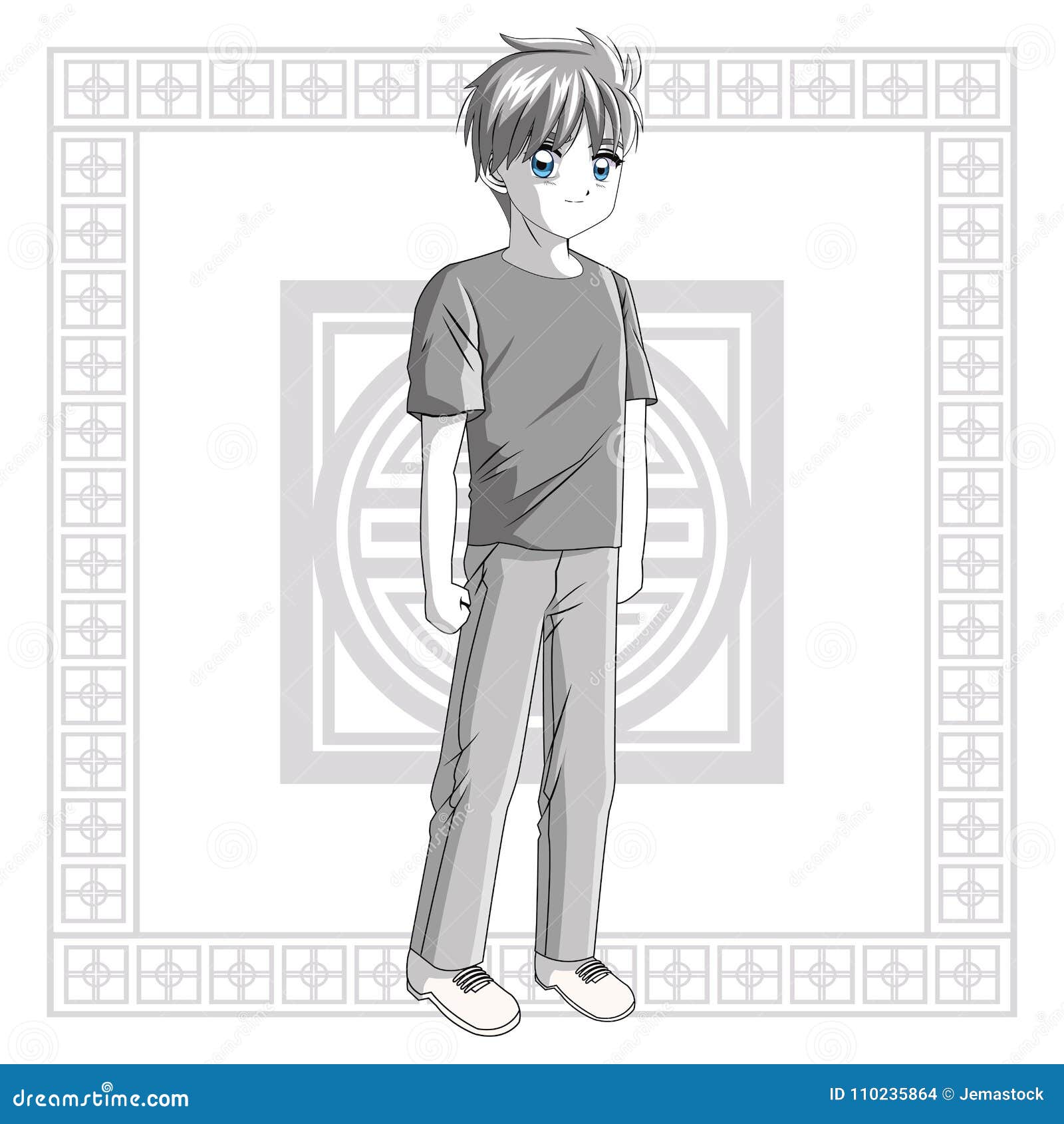 Boy Anime Male Manga Cartoon Icon. Vector Graphic Stock Vector -  Illustration of beauty, japanese: 110235871