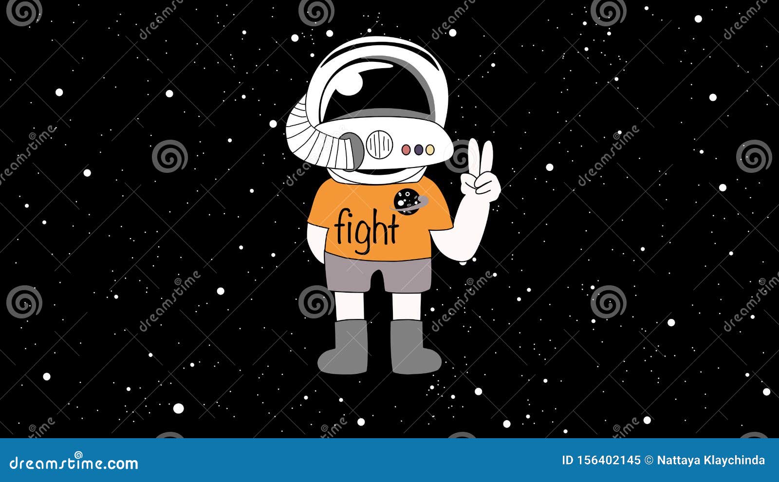 a boy astronaut in space