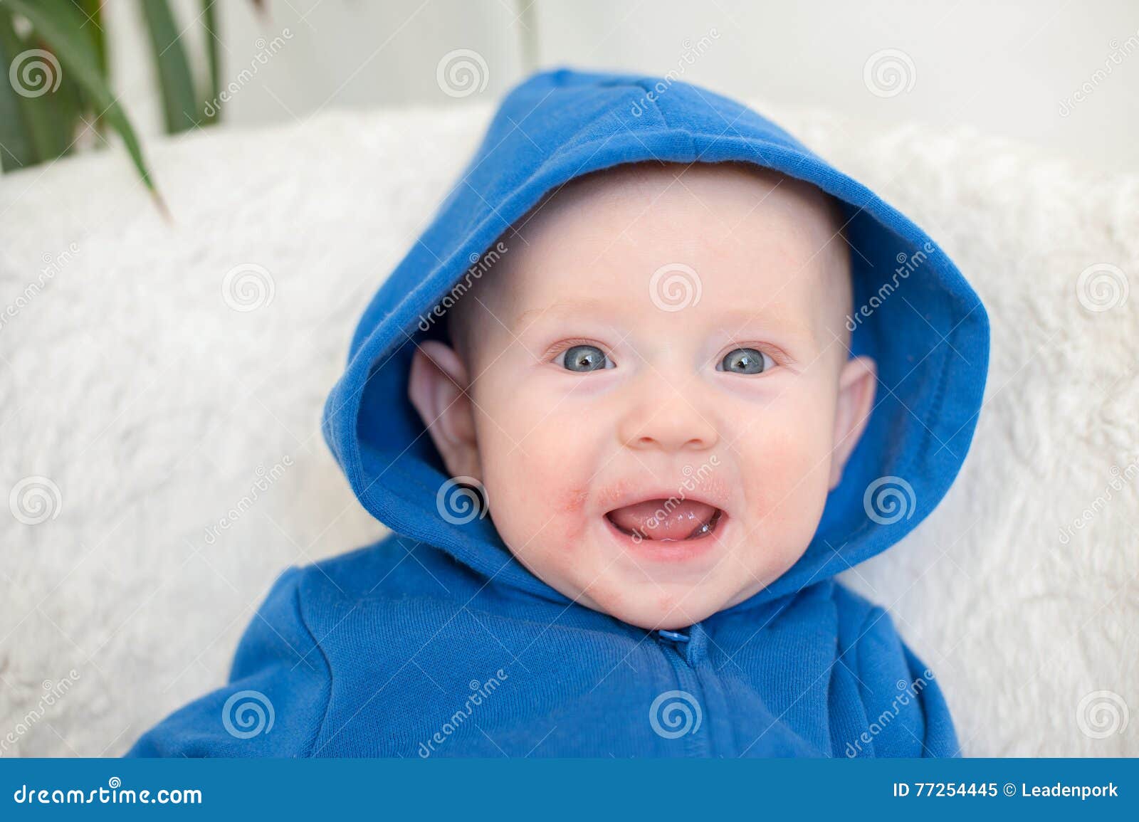 Boy with Atopic Dermatitis Smiles Stock Image - Image of smiling ...