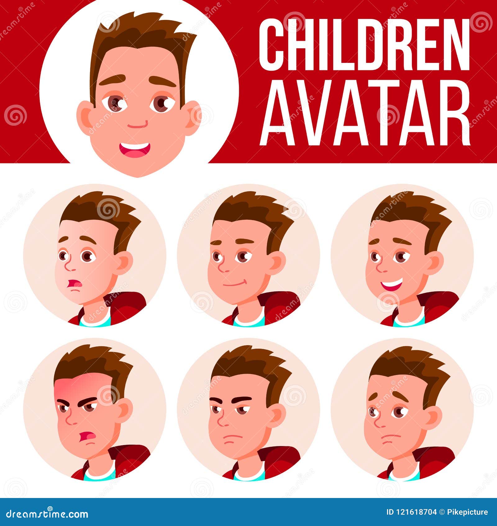 Laughing boy avatar funny kid profile picture Vector Image