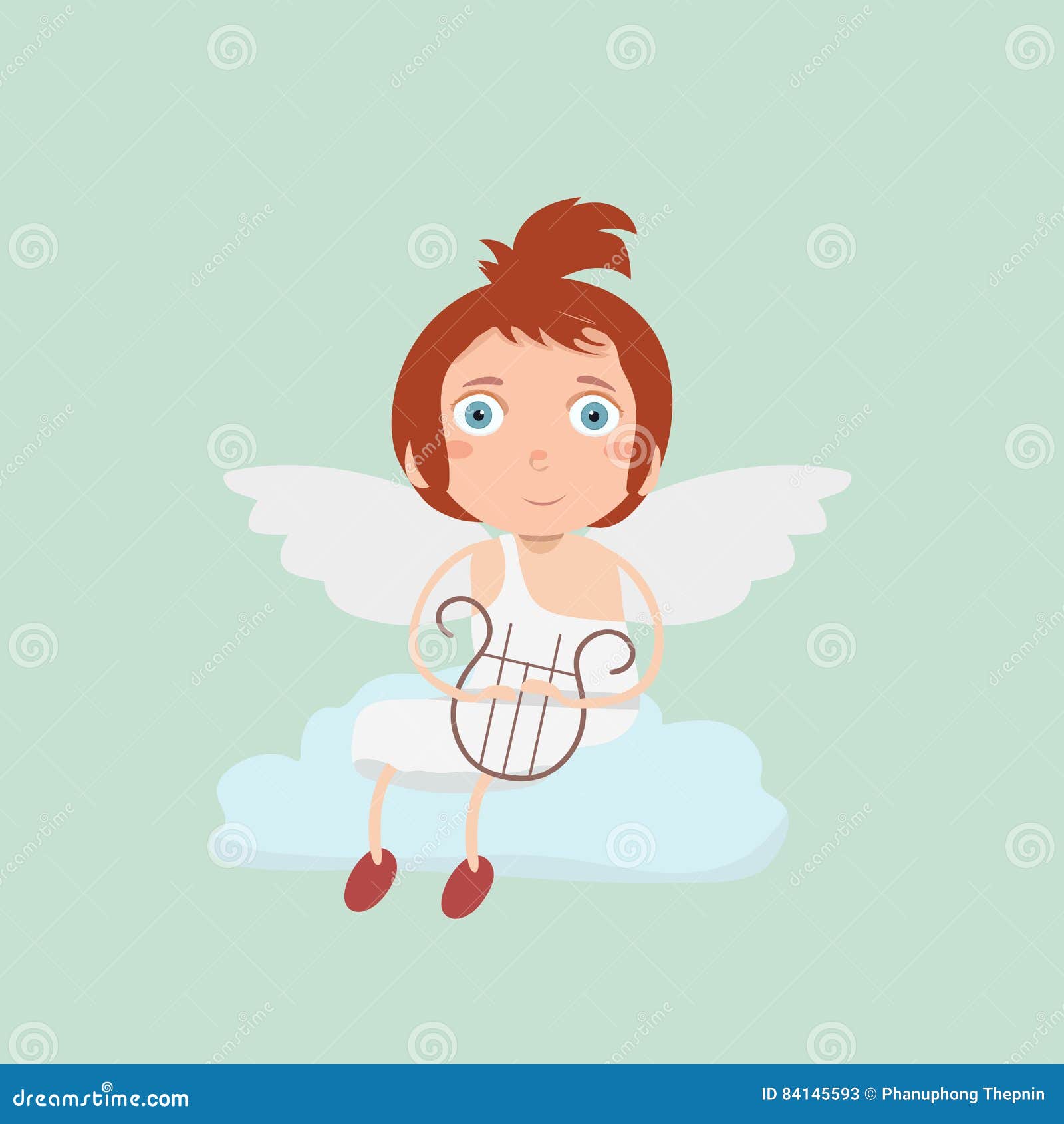 Boy baby cupid. Boy baby cupid on pastel background.