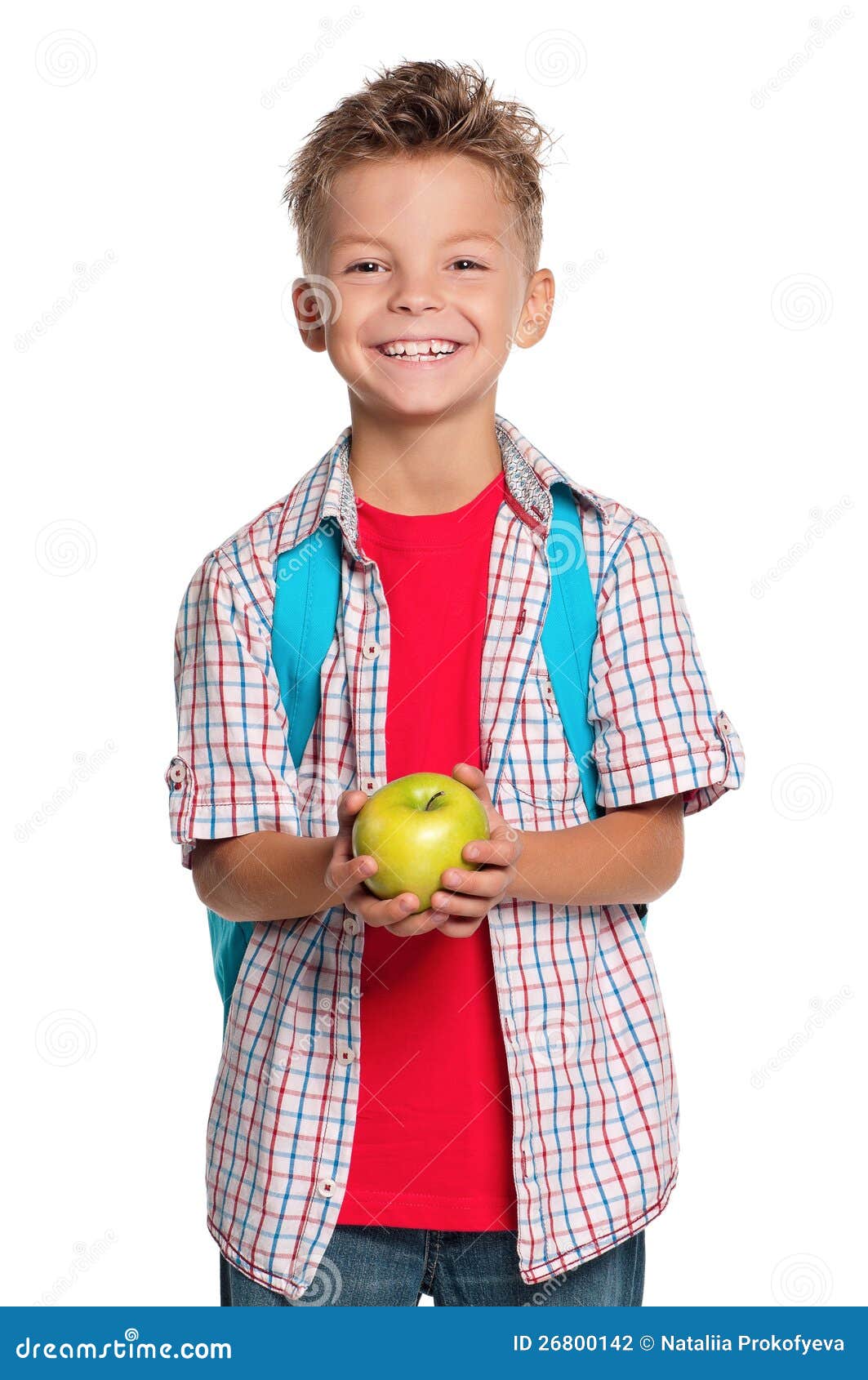 Boy with backpack stock photo. Image of modern, back 26800142