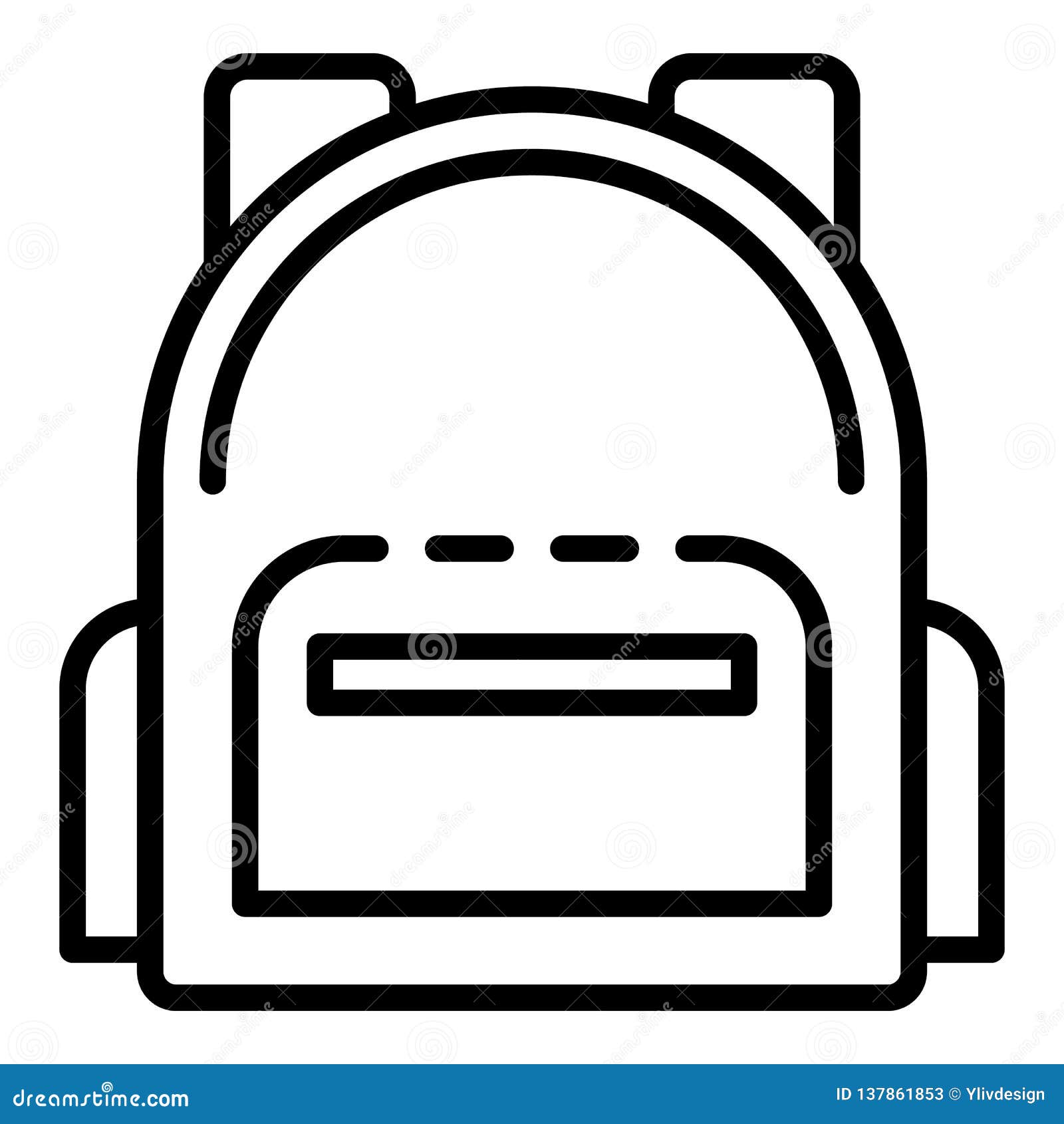 Boy Backpack Icon, Outline Style Stock Vector - Illustration of ...