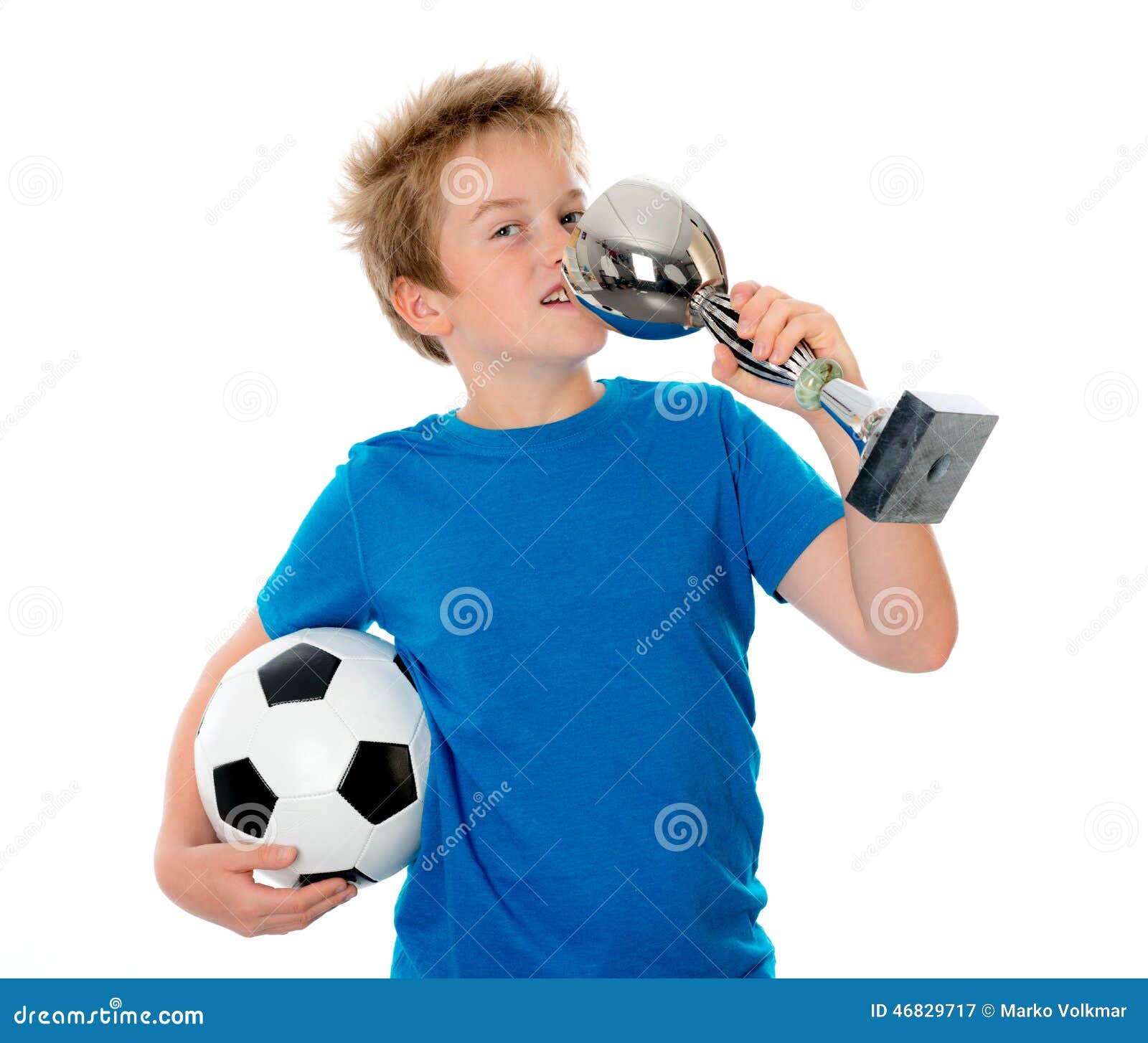 Boy with ball and cup stock image. Image of hair, drink - 46829717