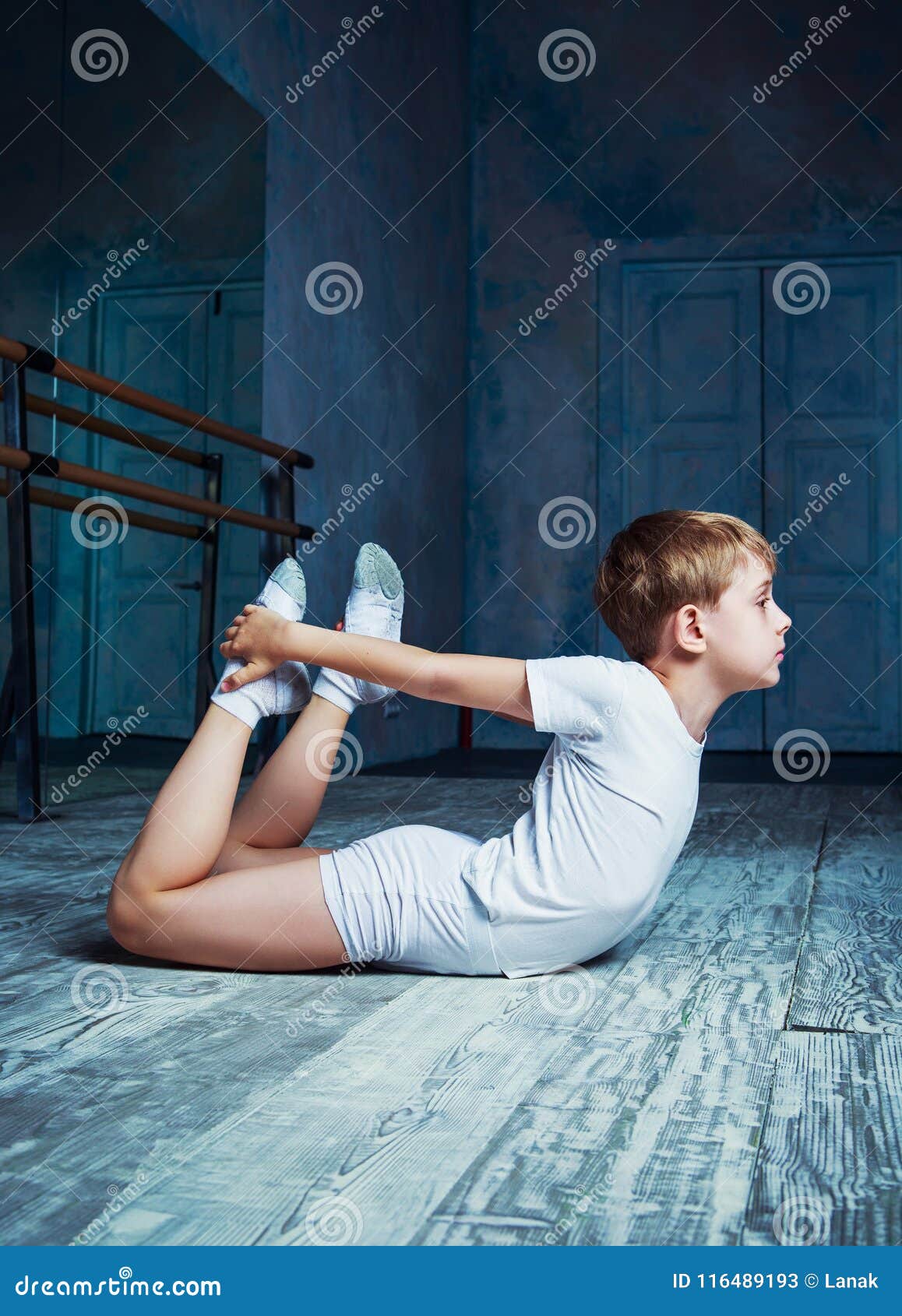 Boy Ballet Dancer Doing Exercise at Dance Class Stock Image Image of class, active 116489193
