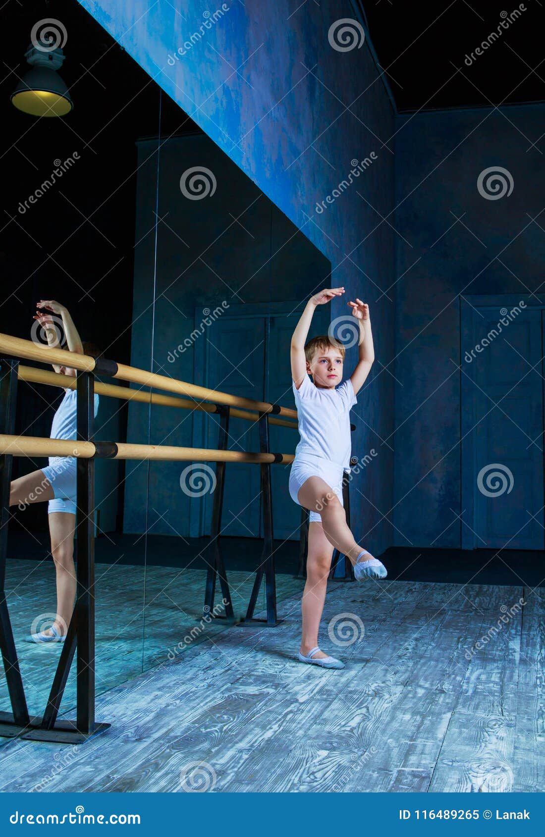 Boy Ballet Dancer Doing Exercise at Dance Class Stock Image Image of entertainment, child