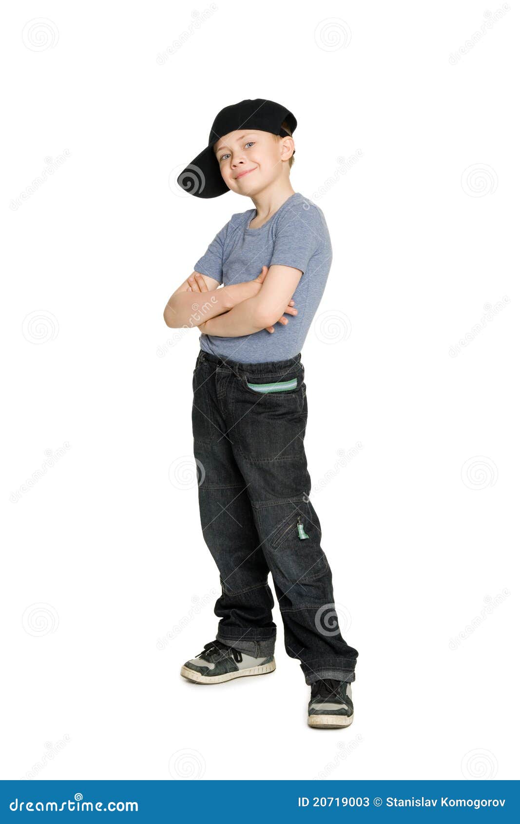 Boy in a baseball cap. stock image. Image of standing 20719003