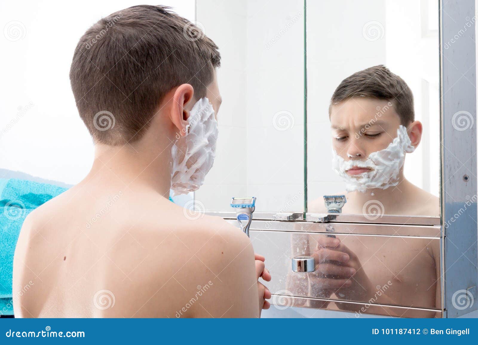 Young Teen Boy Mirror