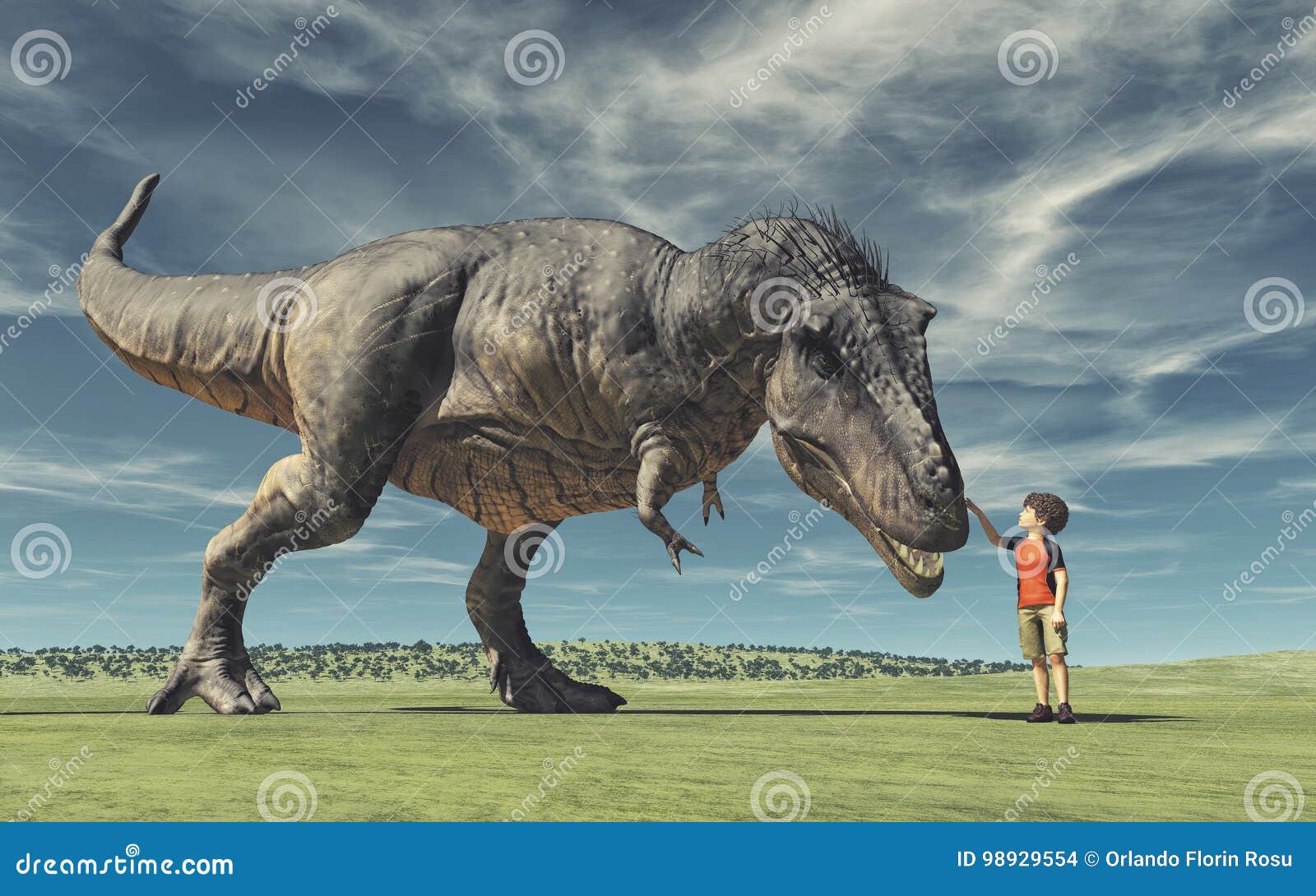 Dinossauro roxo de pé sozinho imagem vetorial de interactimages© 84592746