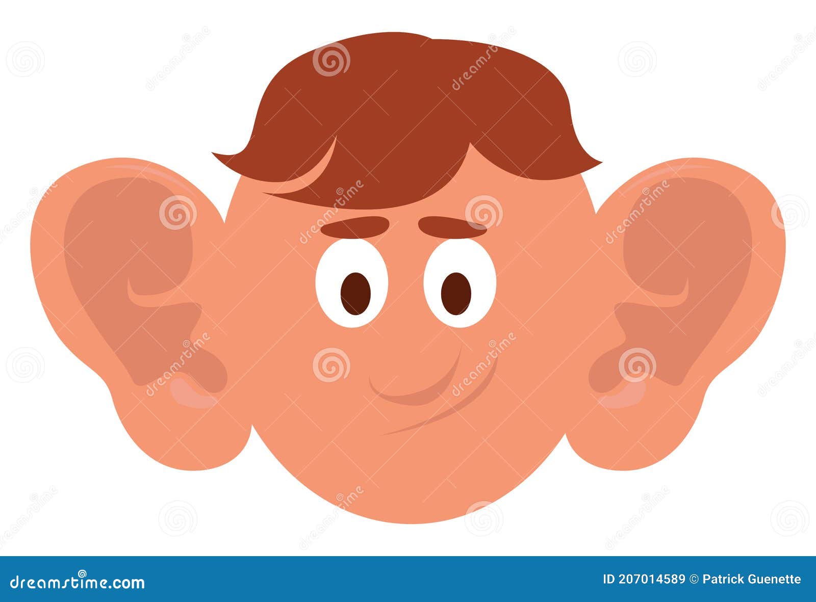 Boy with Big Ears, Illustration, Vector Stock Vector Illustration of