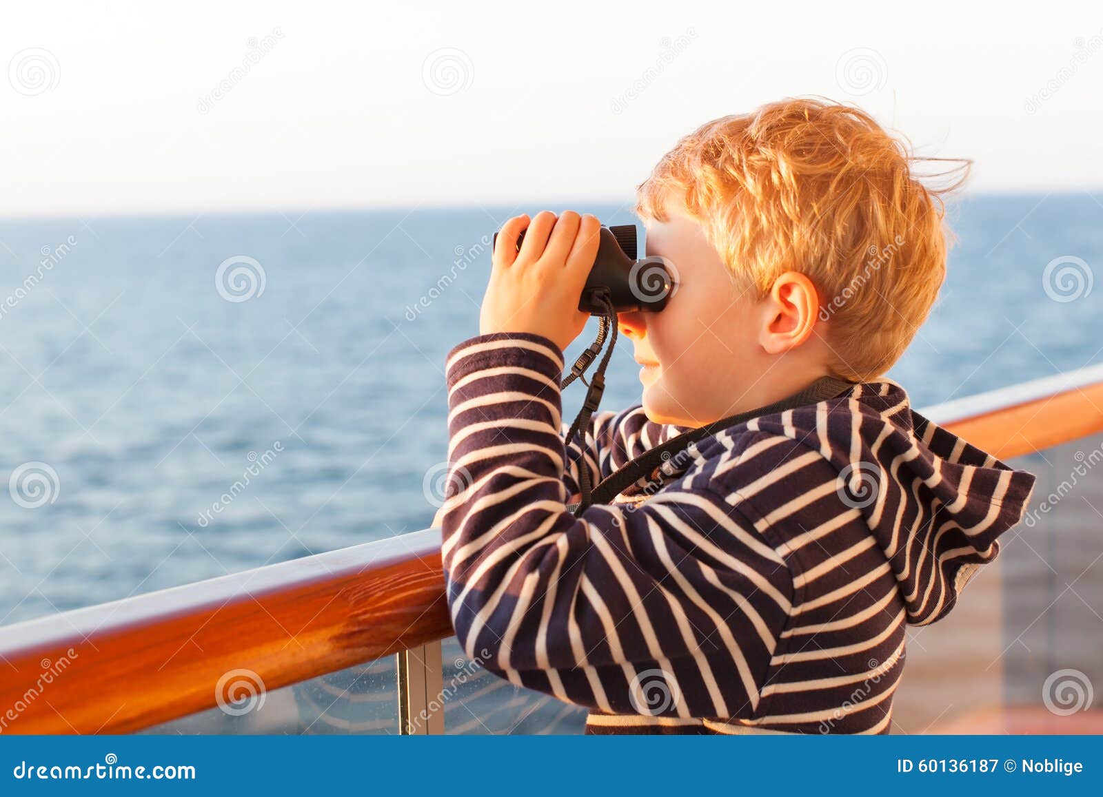 Boy with binoculars stock image. Image of dream, explorer 60136187