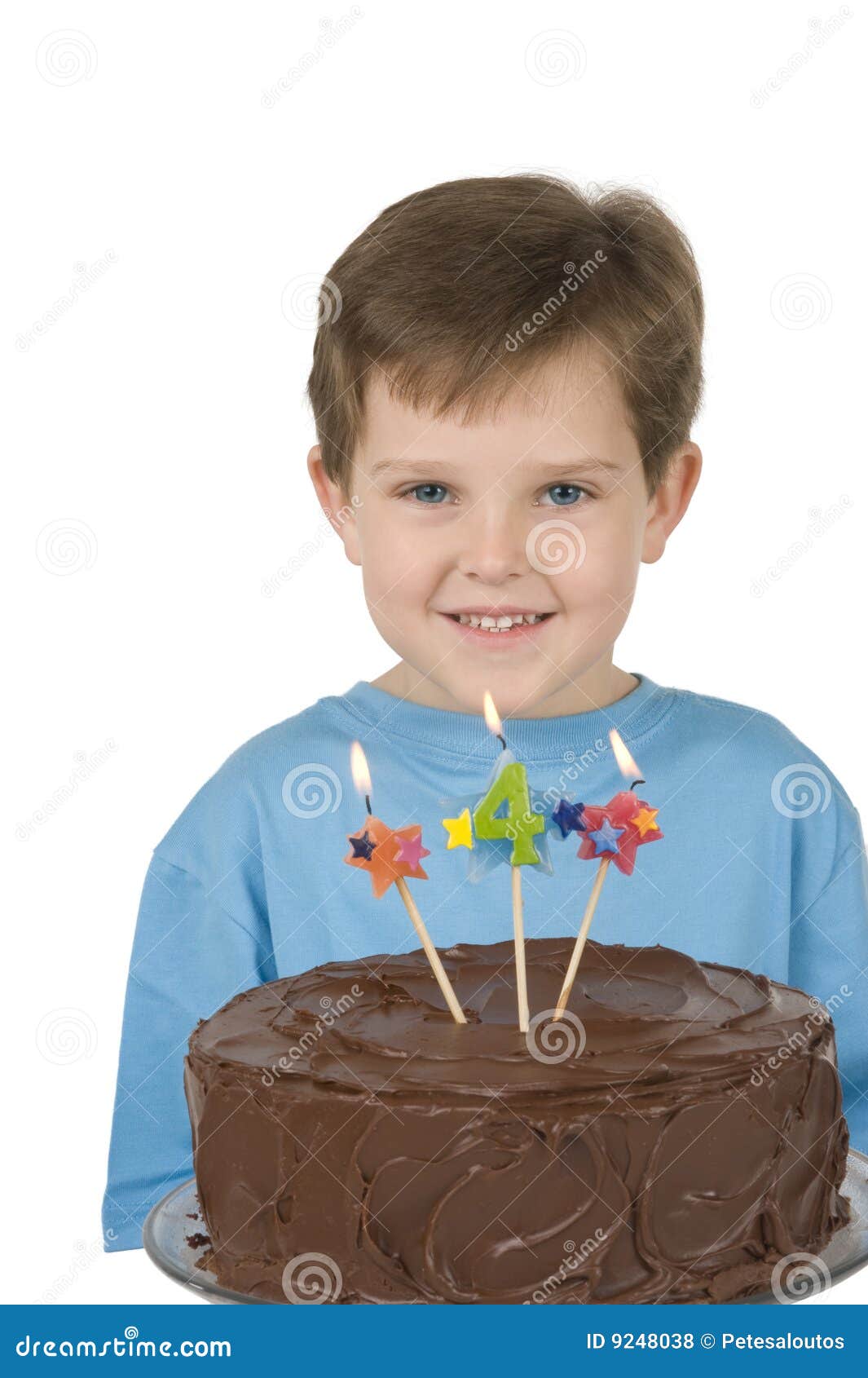 Boy with Birthday Cake stock photo. Image of young, celebration 9248038