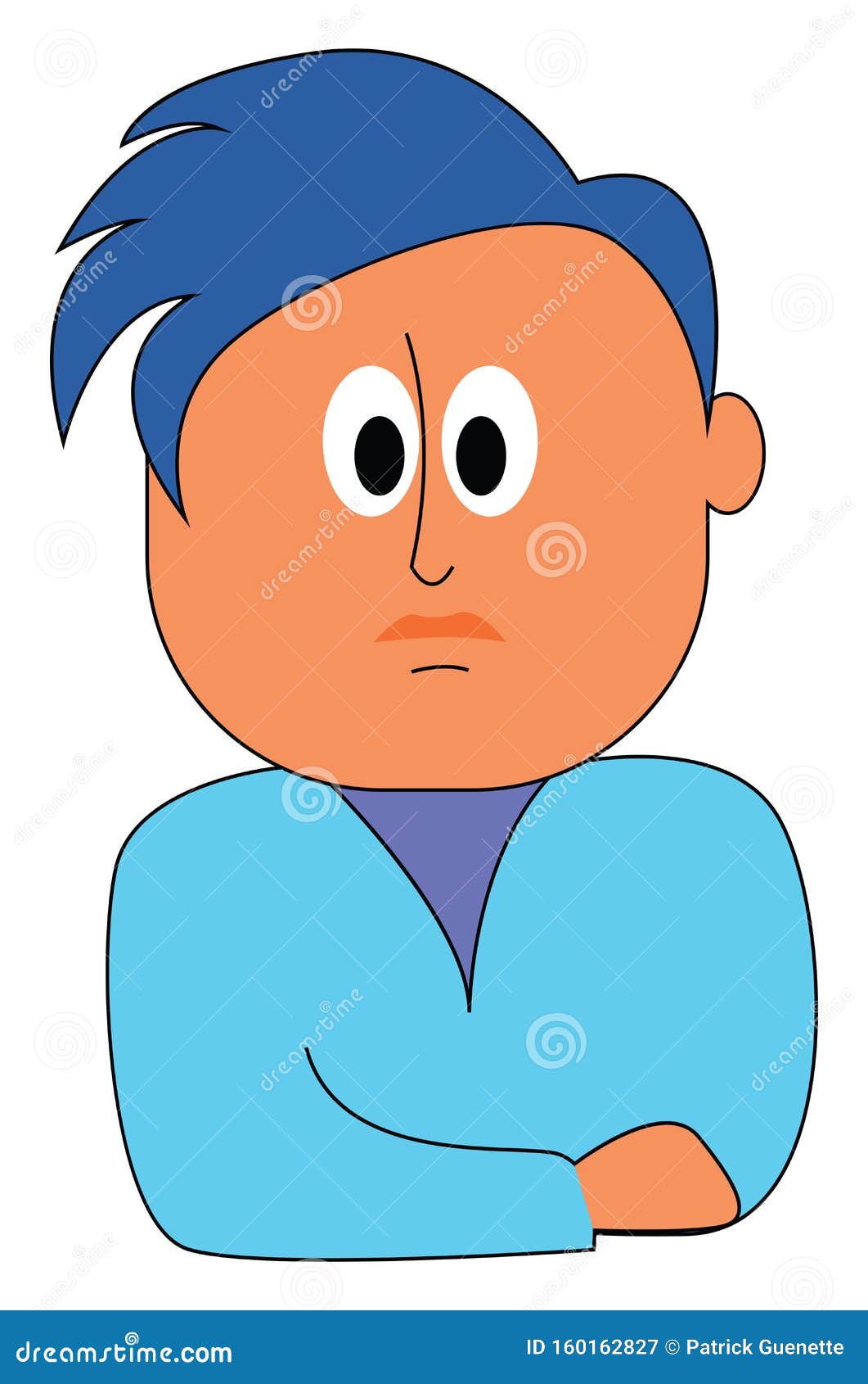 Download A Boy With Blue Hair, Vector Or Color Illustration Stock Vector - Illustration of hairstyle ...