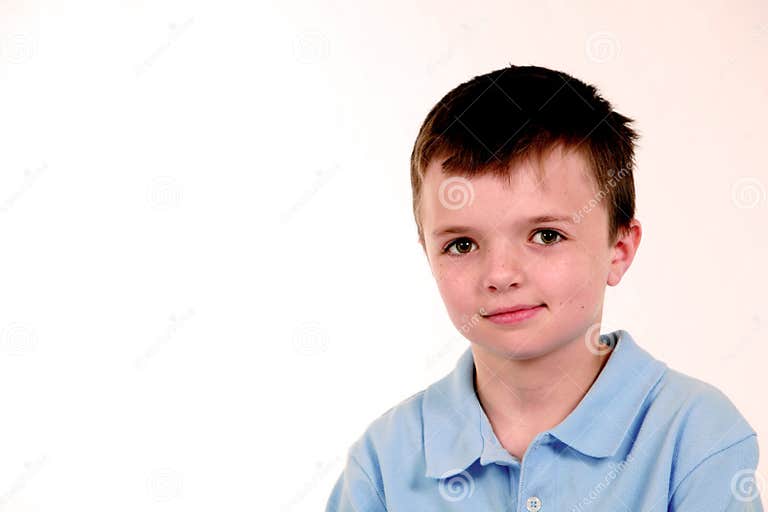 Boy in blue shirt stock image. Image of boys, fashion 7555583